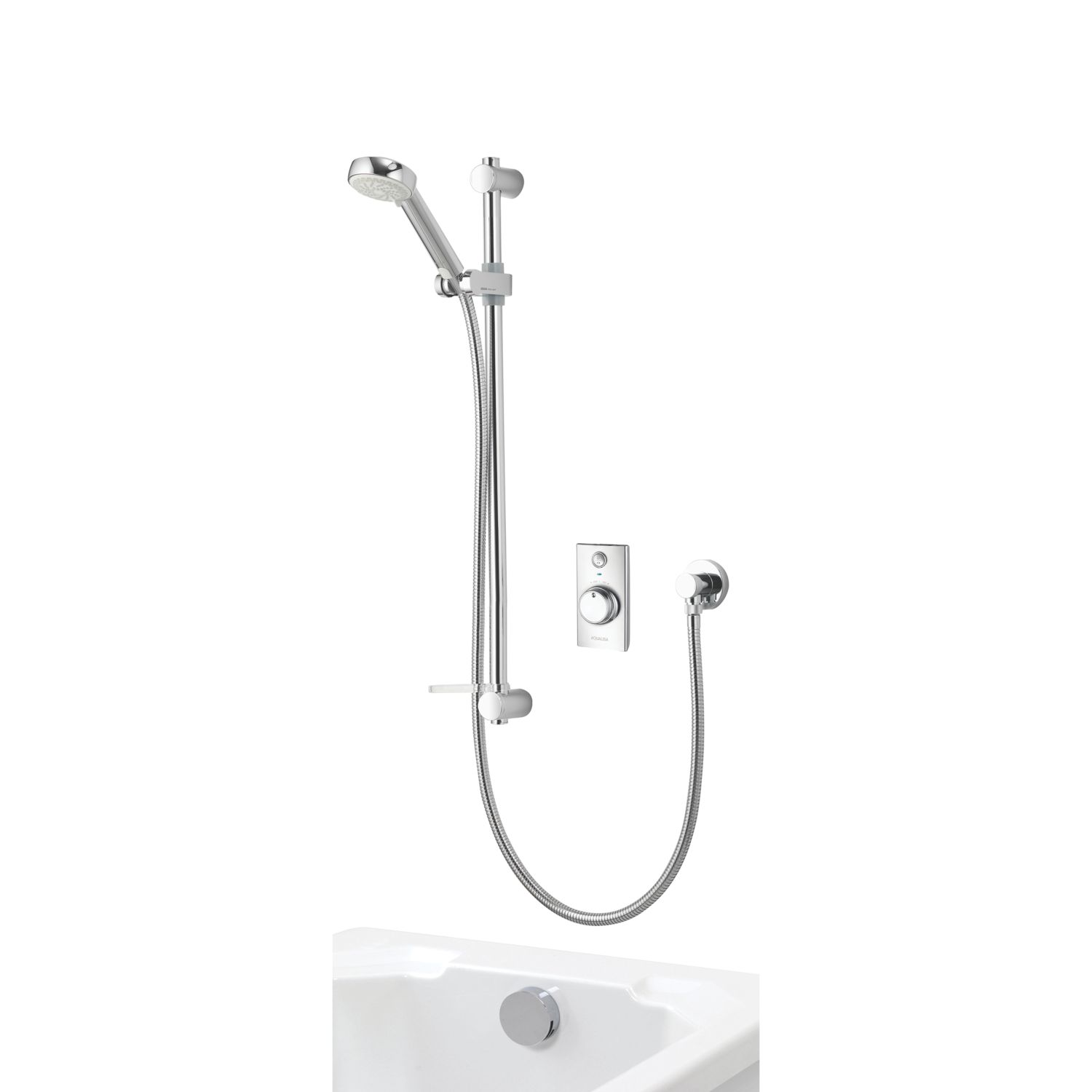 Aqualisa Visage Q Gravity-Pumped Rear-Fed Chrome Thermostatic Dual Outlet Concealed Smart Shower with Adjustable Head & Bath Filler (589AJ)