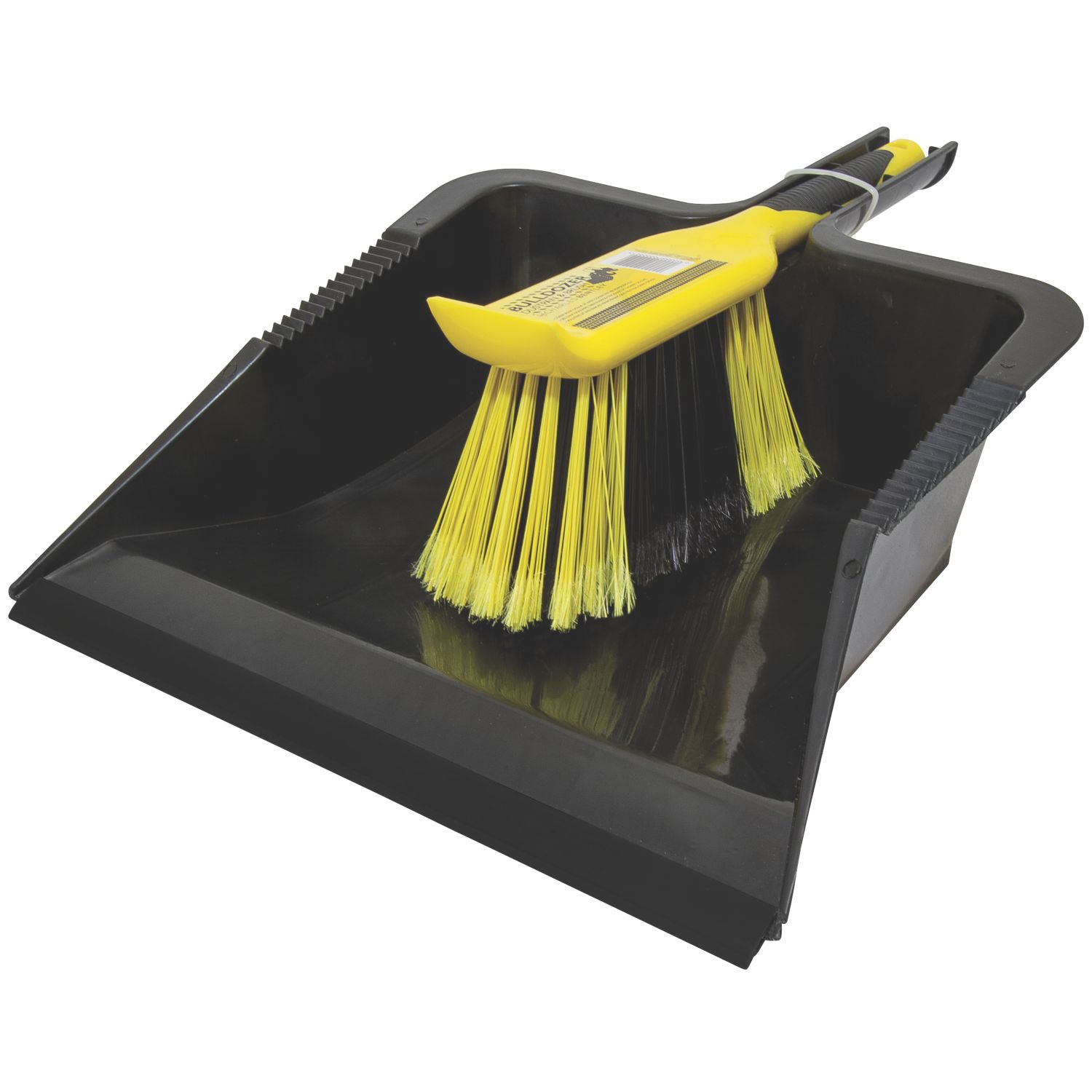 Bulldozer Large Dustpan & Brush Black/Yellow (590FK)