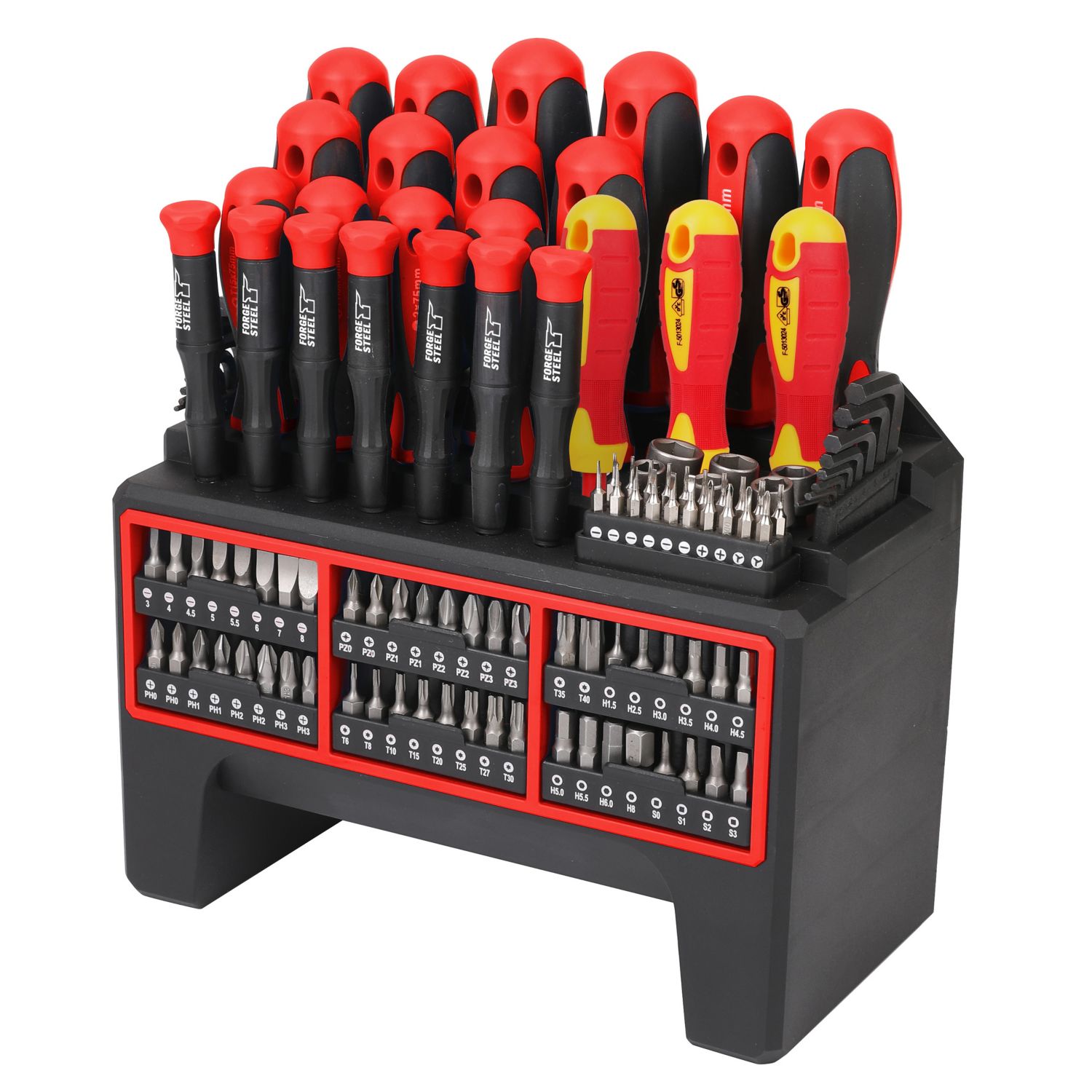 Forge Steel Mixed Angle Screwdriver Set 112 Pieces (590PC)