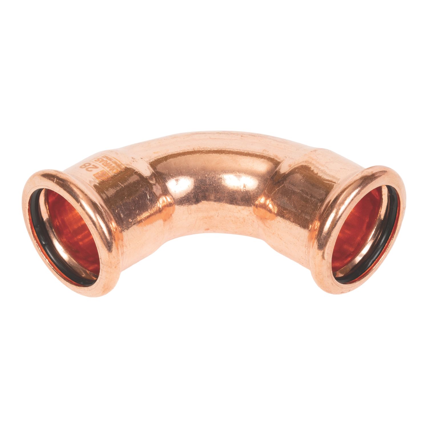 Flomasta Copper Press-Fit Equal 90° M-Profile Elbows 28mm 2 Pack (591AK)