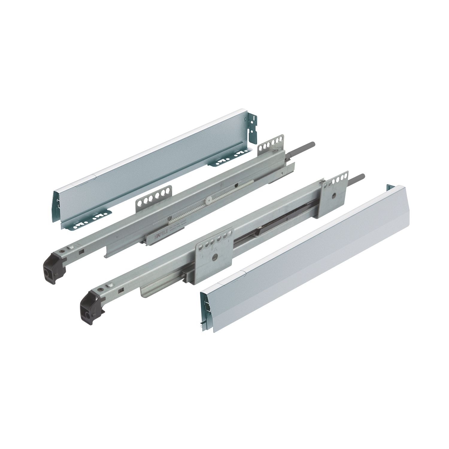 Hafele Grey Drawer Sides & Runners 450mm 2 Piece Set (5922P)