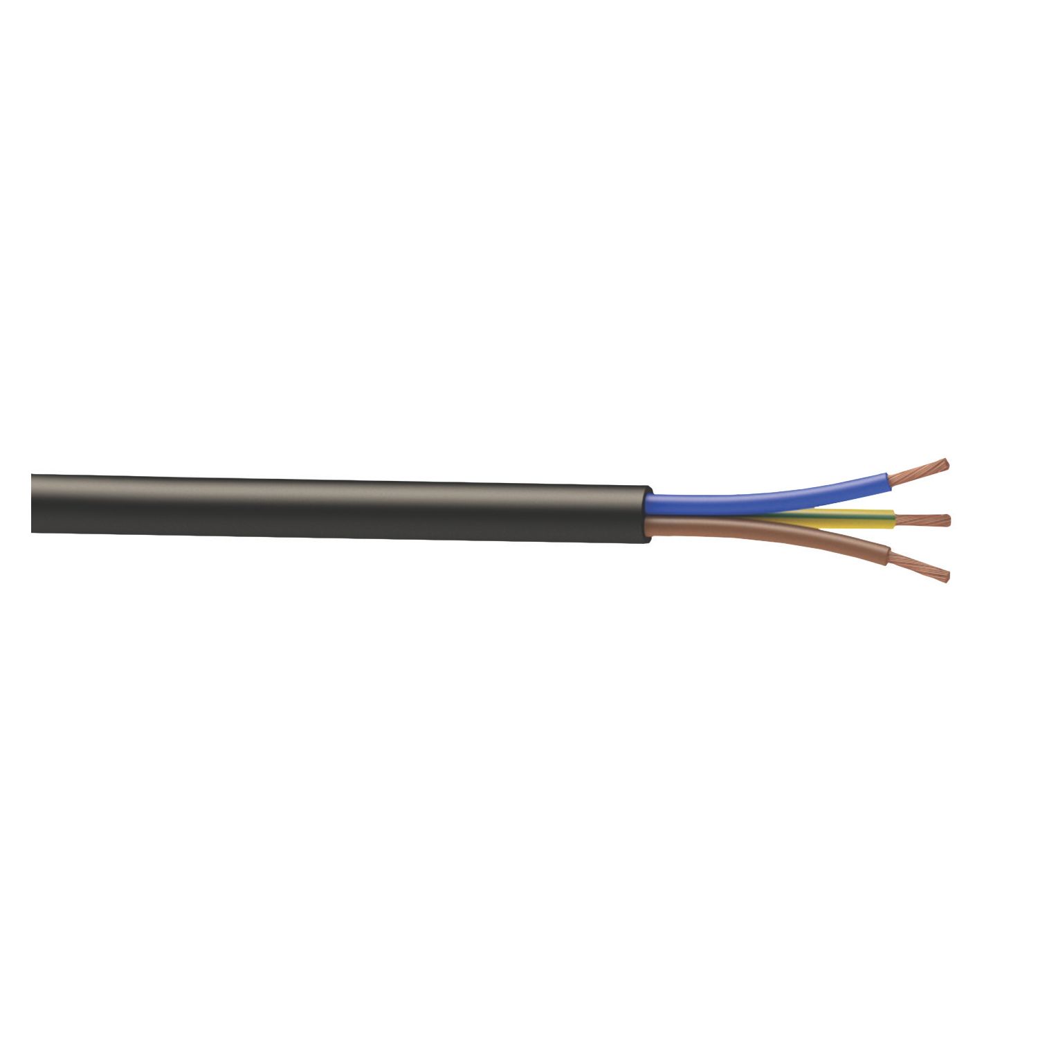 Time 3183P Black 3-Core 0.75mm² Flexible Cable 50m Drum (59286)