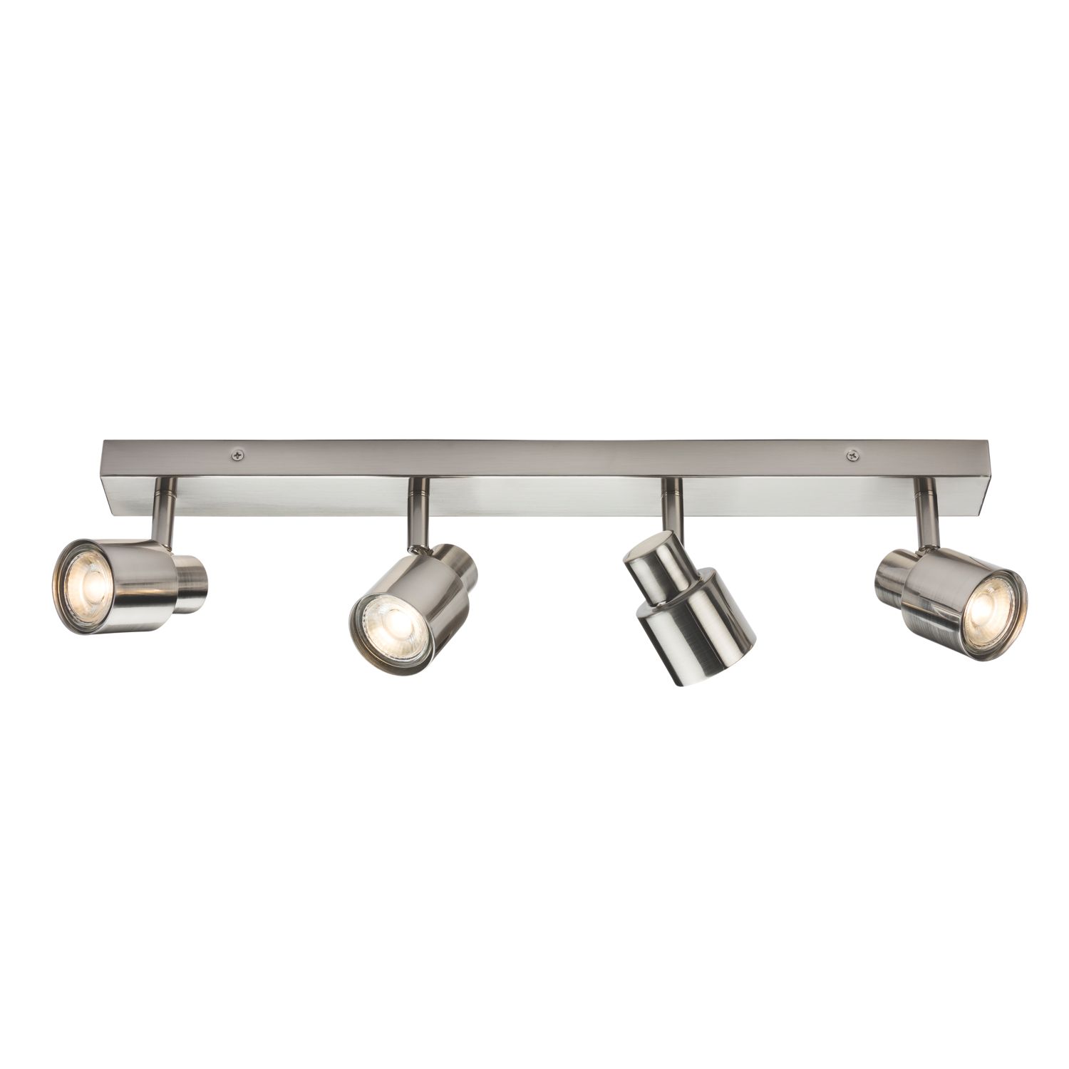 Knightsbridge Bar 4-Light Quad GU10 Ceiling Spotlight Brushed Chrome (592GA)