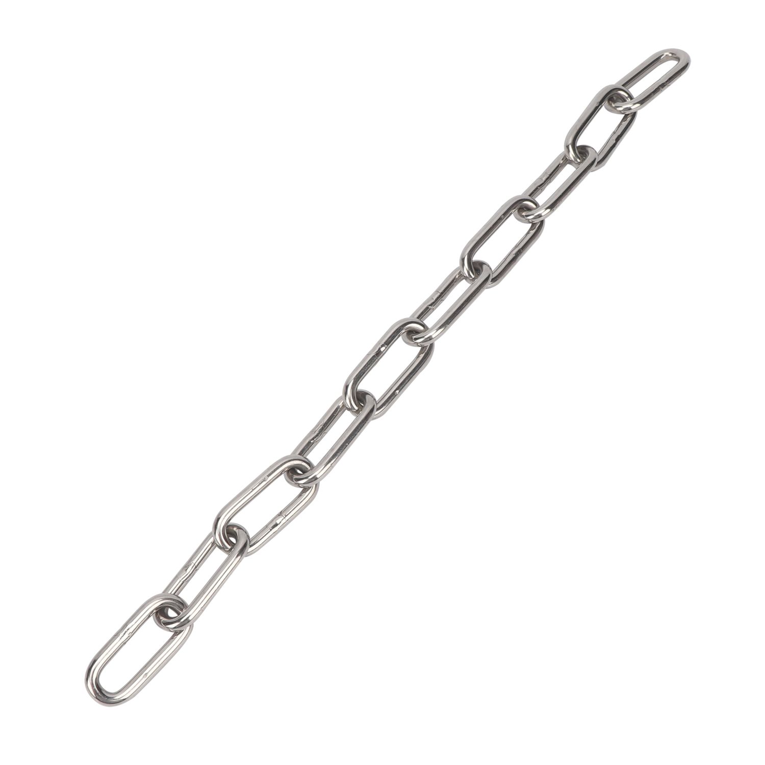 Essentials Side-Welded Stainless Steel Long Link Chain 6mm x 5m (593FE)