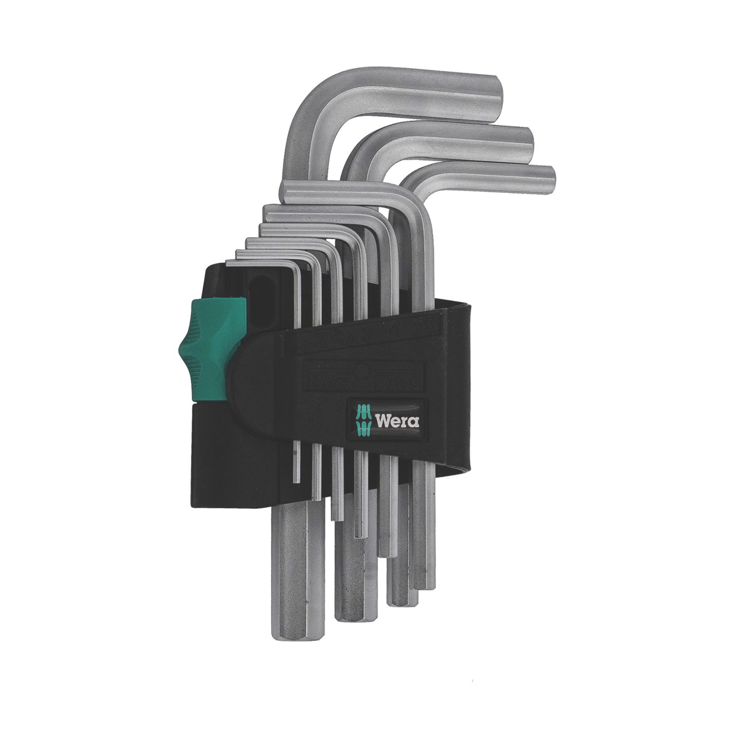 Wera 950/9 Chrome-Plated Metric Hex-Plus 5 L-Key Set 9 Pieces (593FW)