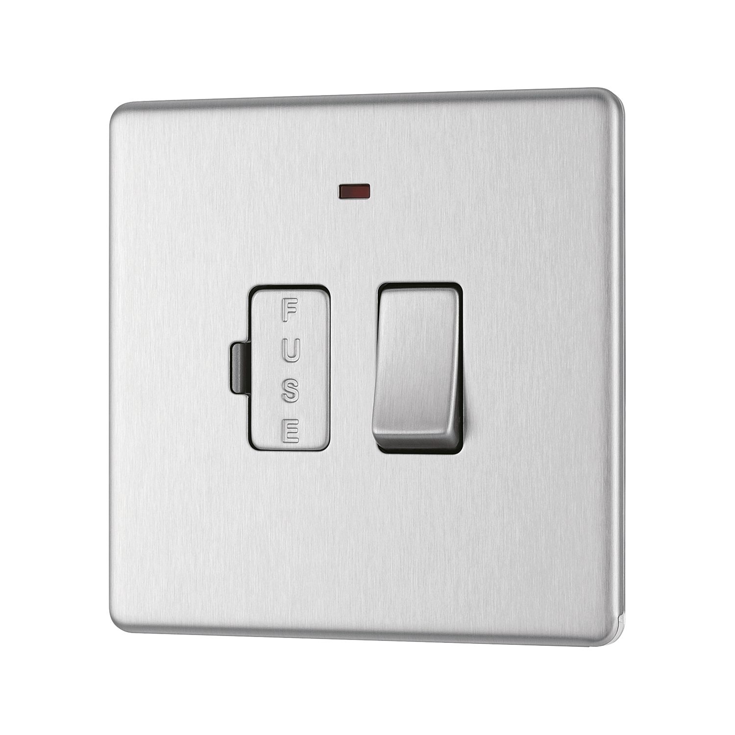 LAP 13A Switched Fused Spur with LED Brushed Stainless Steel (593KJ)