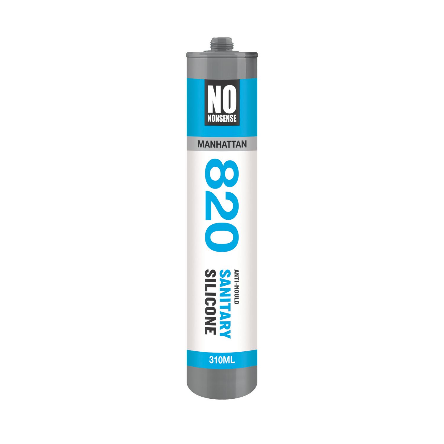 No Nonsense 820 Sanitary Silicone Sealant Manhattan Grey 310ml (5965H)