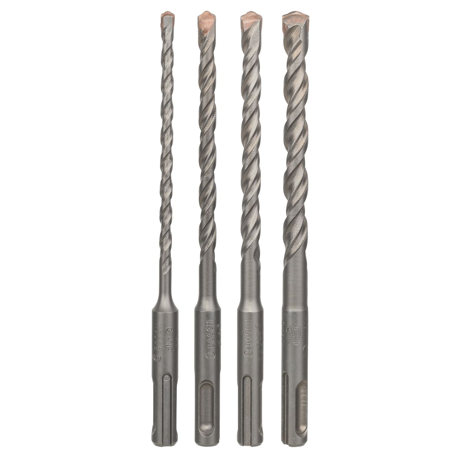 Bosch Plus-3 SDS Plus Shank Masonry Drill Bit Set 4 Pieces (596FX)