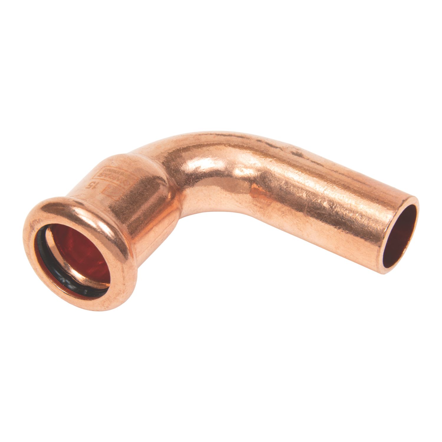 Flomasta Copper Press-Fit Adapting 90° M-Profile Street Elbows 15mm x 15mm 10 Pack (598AK)