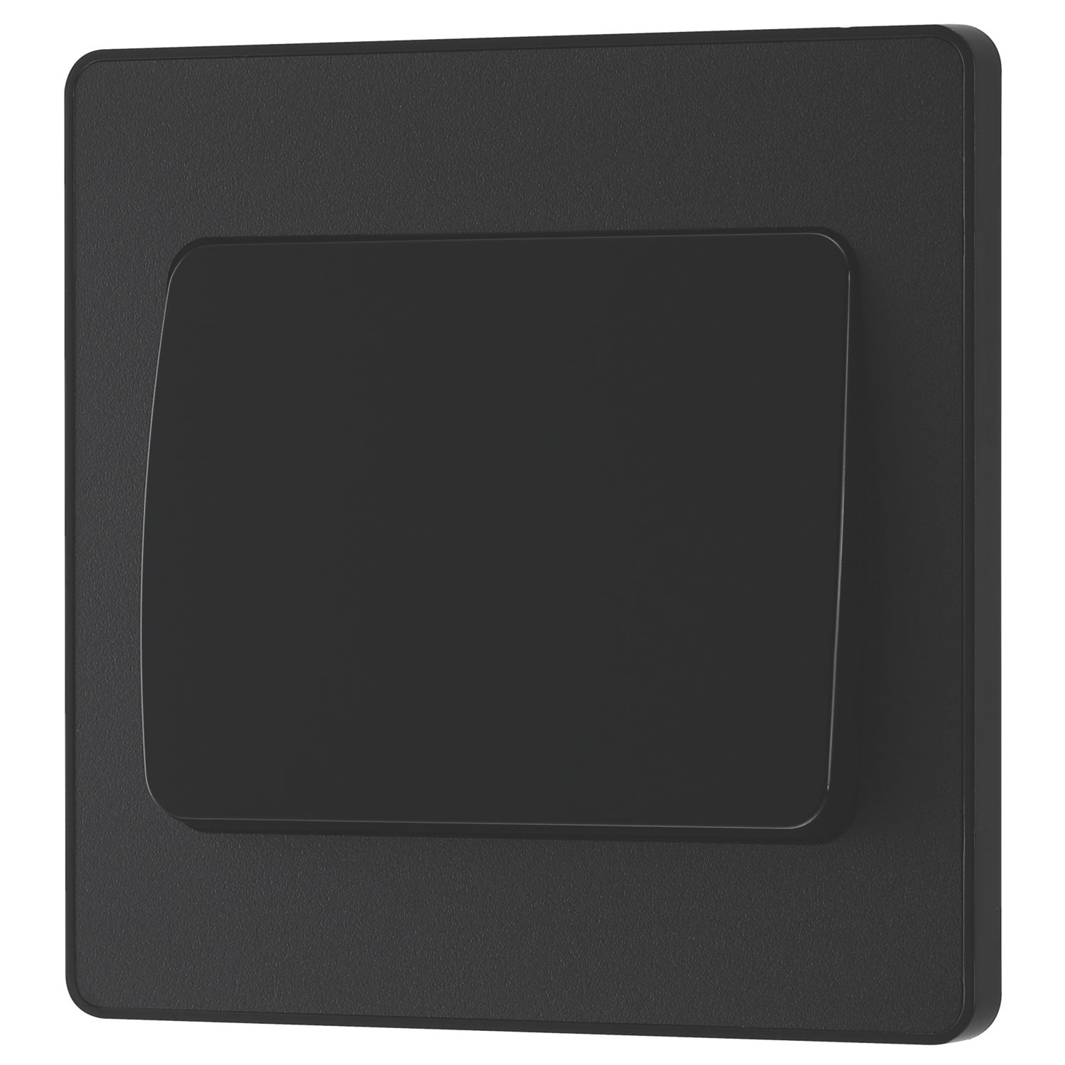 British General Evolve 20A 16AX 1-Gang 2-Way Wide Rocker Light Switch Matt Black with Black Inserts (599PY)