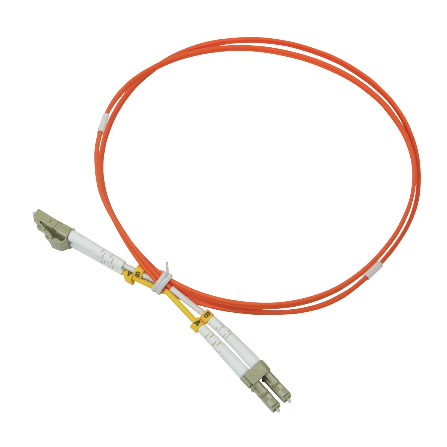 Labgear Duplex Multi Mode Orange LC- LC OM1 LSZH Fibre Optic Cable 1m (601KM)