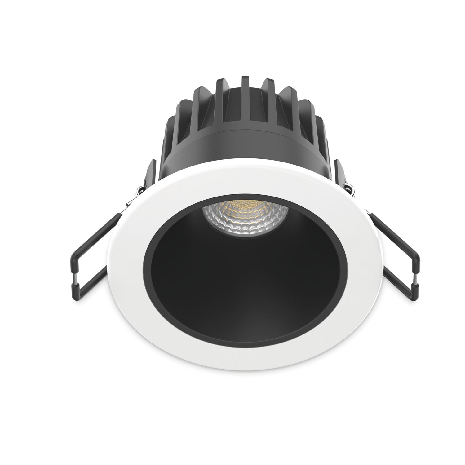 Collingwood H2 Deco Black Reflector Fixed Fire Rated LED Residential Downlight Wattage & Colour Switchable White 6.5-10W 550 - 1000lm (601RW)