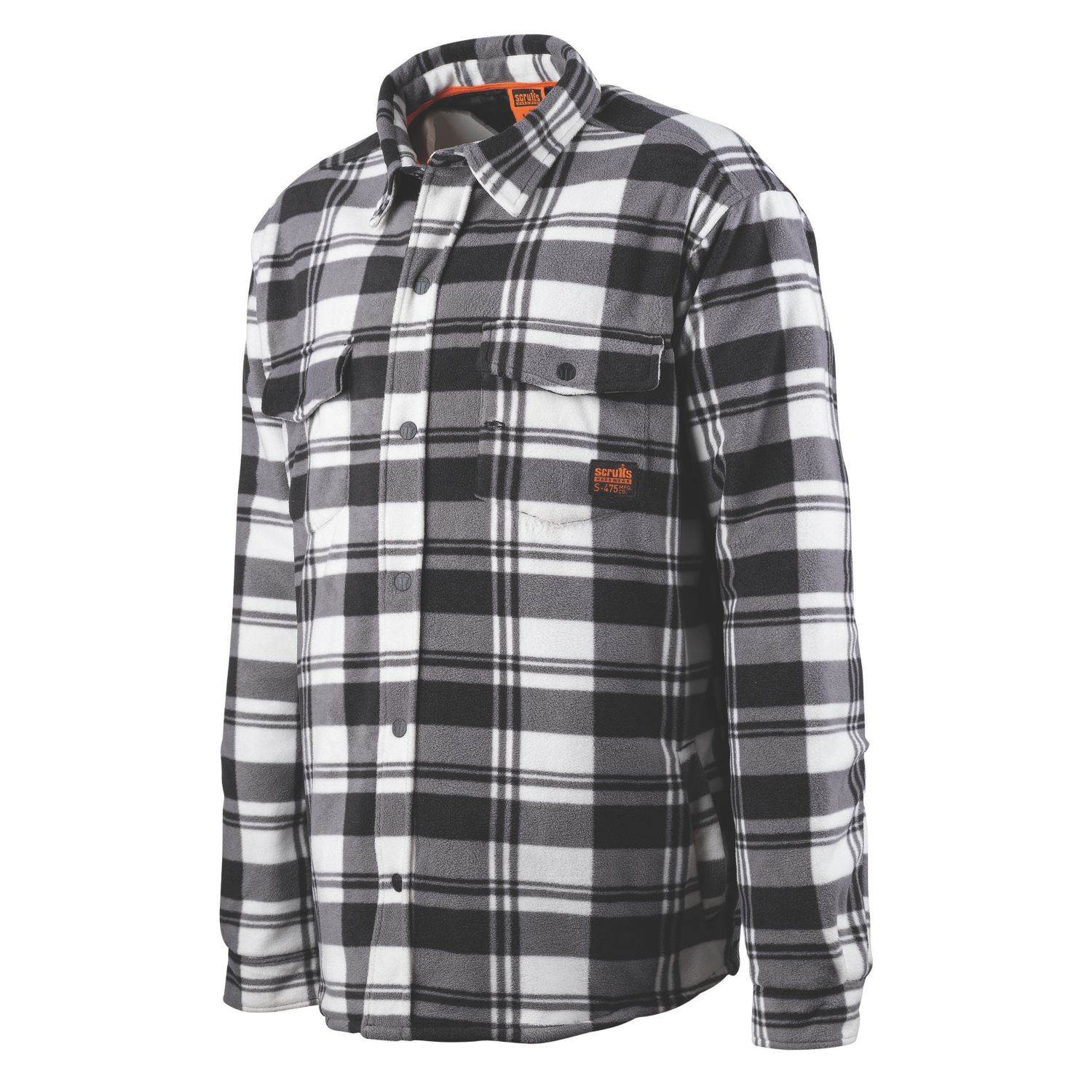 Scruffs Padded Checked Shirt Black/White/Grey Large 44" Chest (602XR)