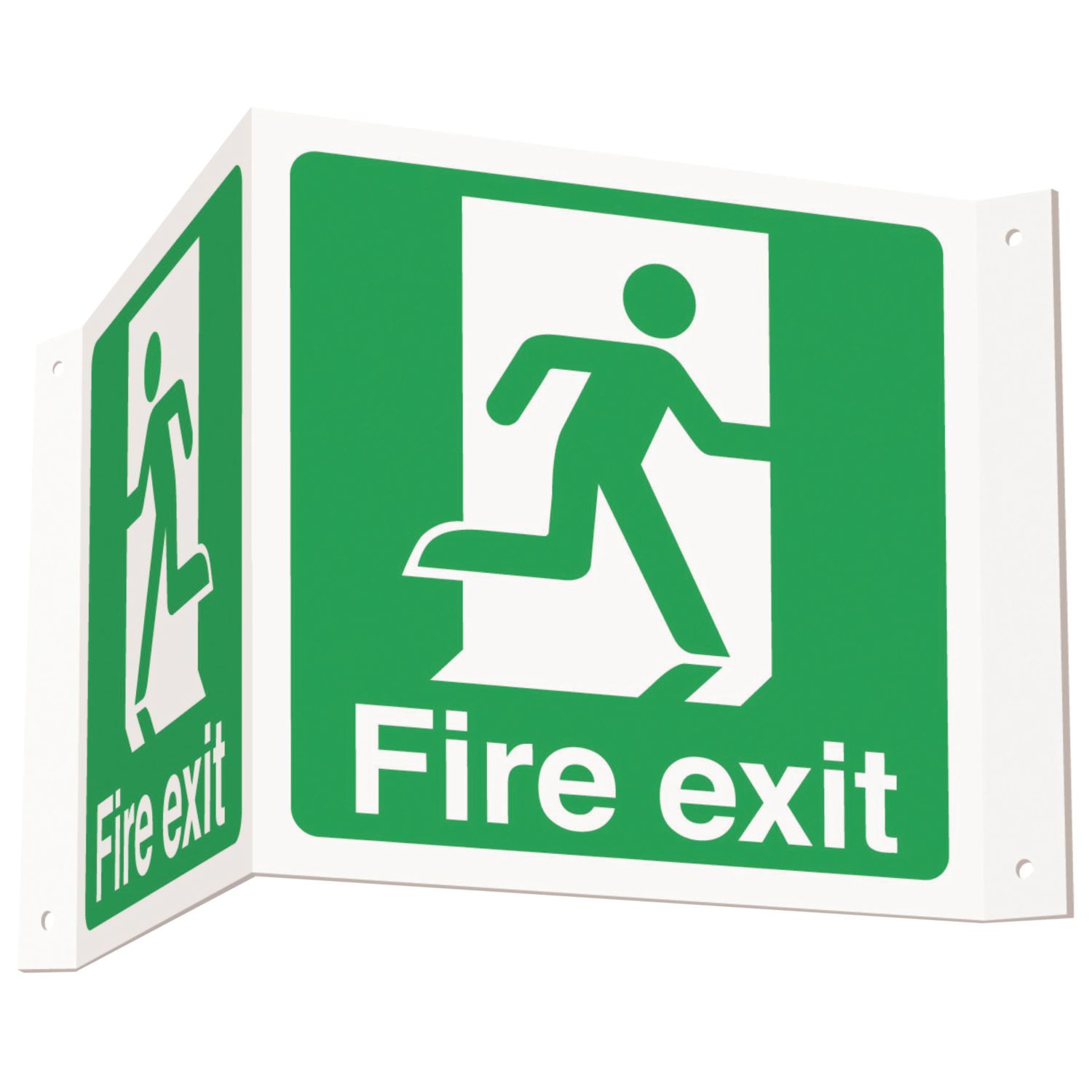 Essentials Fire Exit Projecting Sign (3D) 200mm x 400mm (602YU)