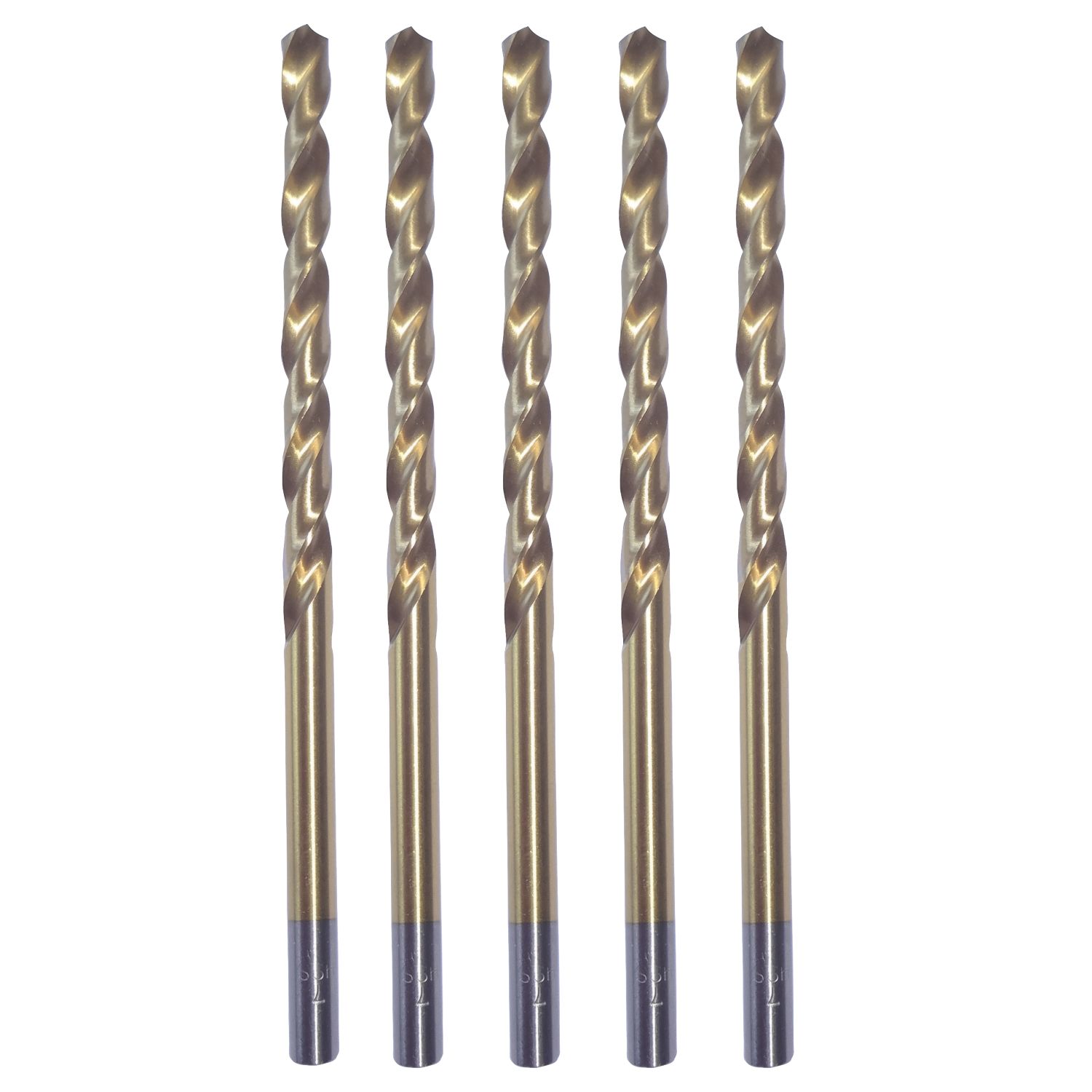 Erbauer Straight Shank Metal Drill Bits 3mm x 100mm 5 Pack (60306)