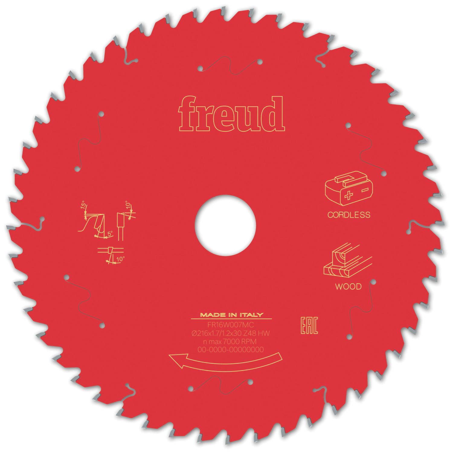 Freud F03FS10062 Wood Circular Saw Blade 216mm x 30mm 48T (603VV)