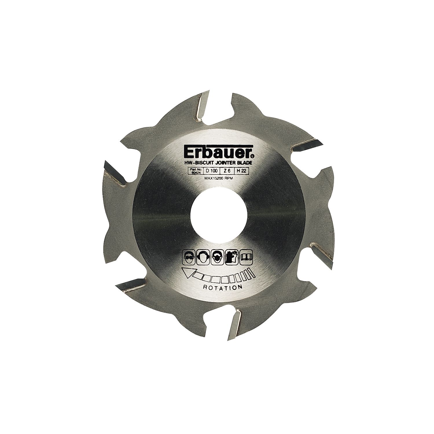 Erbauer 6-Tooth Biscuit Jointing Blade 100mm x 22mm (60424)