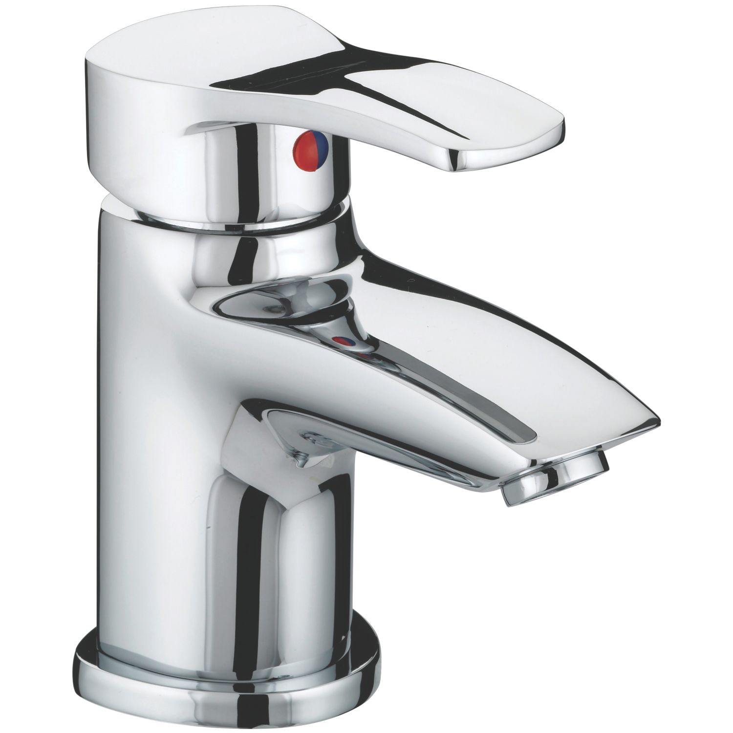 Bristan Capri Chrome 129mm Cloakroom Lever Mono Basin Mixer Tap With Pop-Up Waste (604GF)