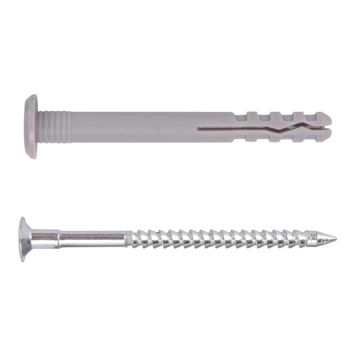 Easyfix Nylon & Steel Mushroom Head Hammer Fixings 8mm x 60mm 50 Pack (604YY)