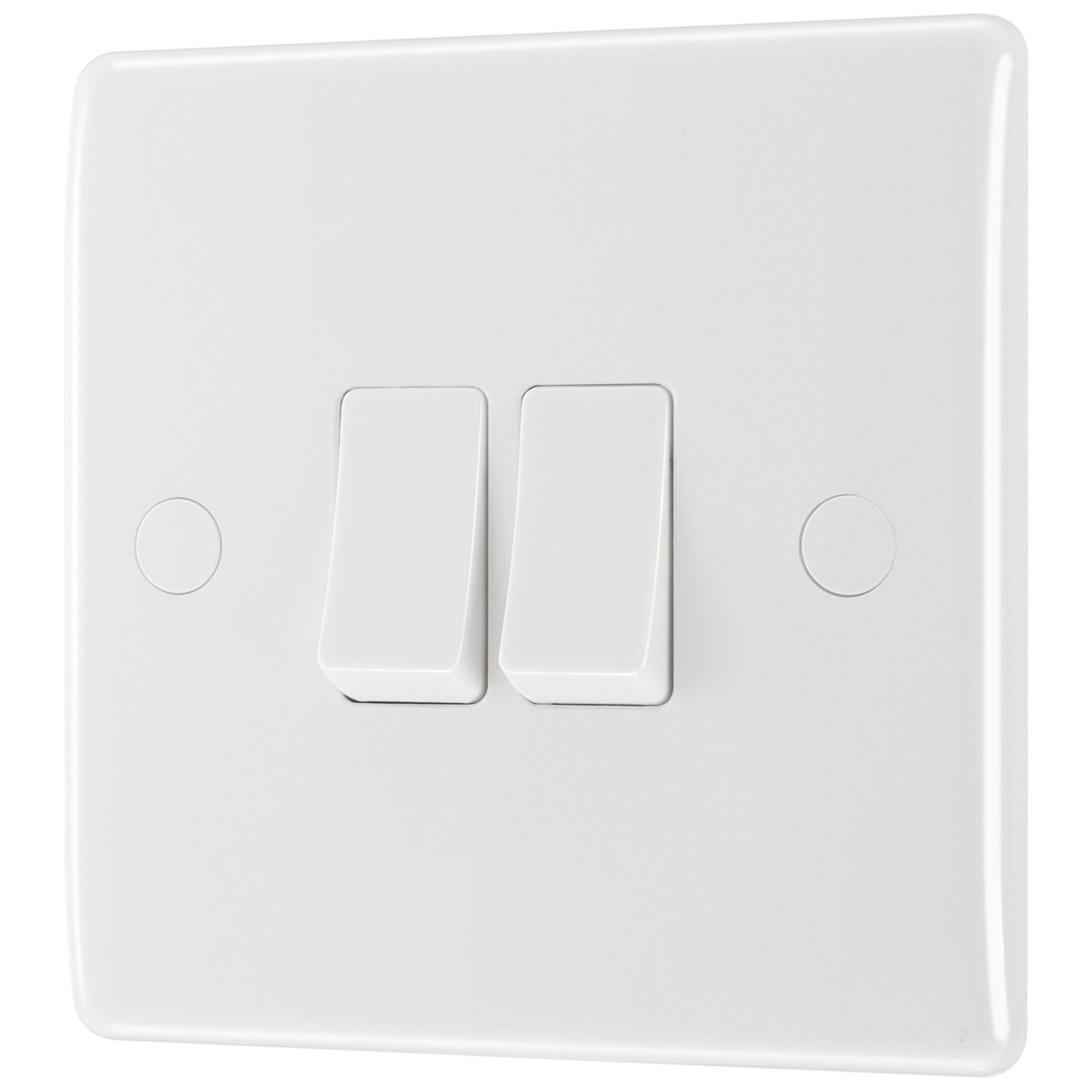 British General 800 Series 20A 16AX 2-Gang 2-Way Light Switch White (605PM)