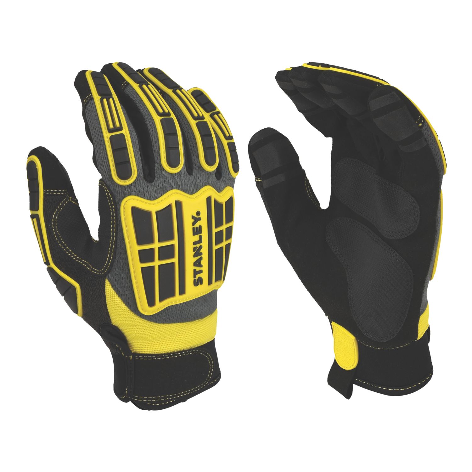 Stanley Extreme Performance Gloves Black / Yellow Large (6064F)