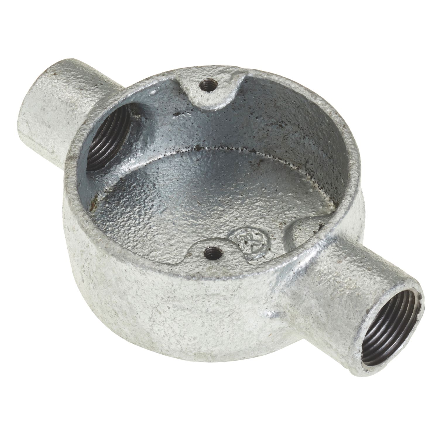 Deta 2 Way 20mm Through Conduit Box Galvanised (6064J)