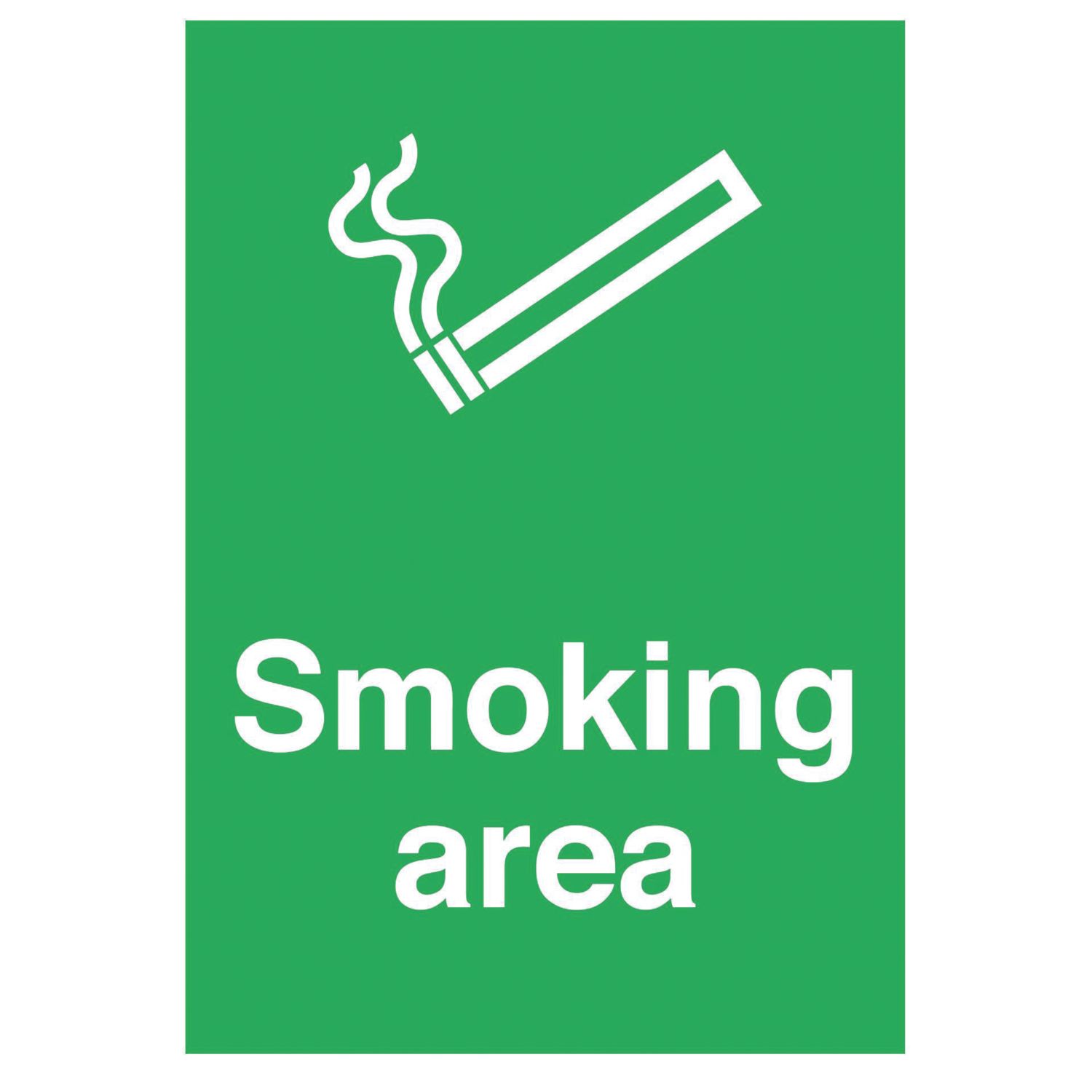 "Smoking Area" Sign 300mm x 500mm (60791)