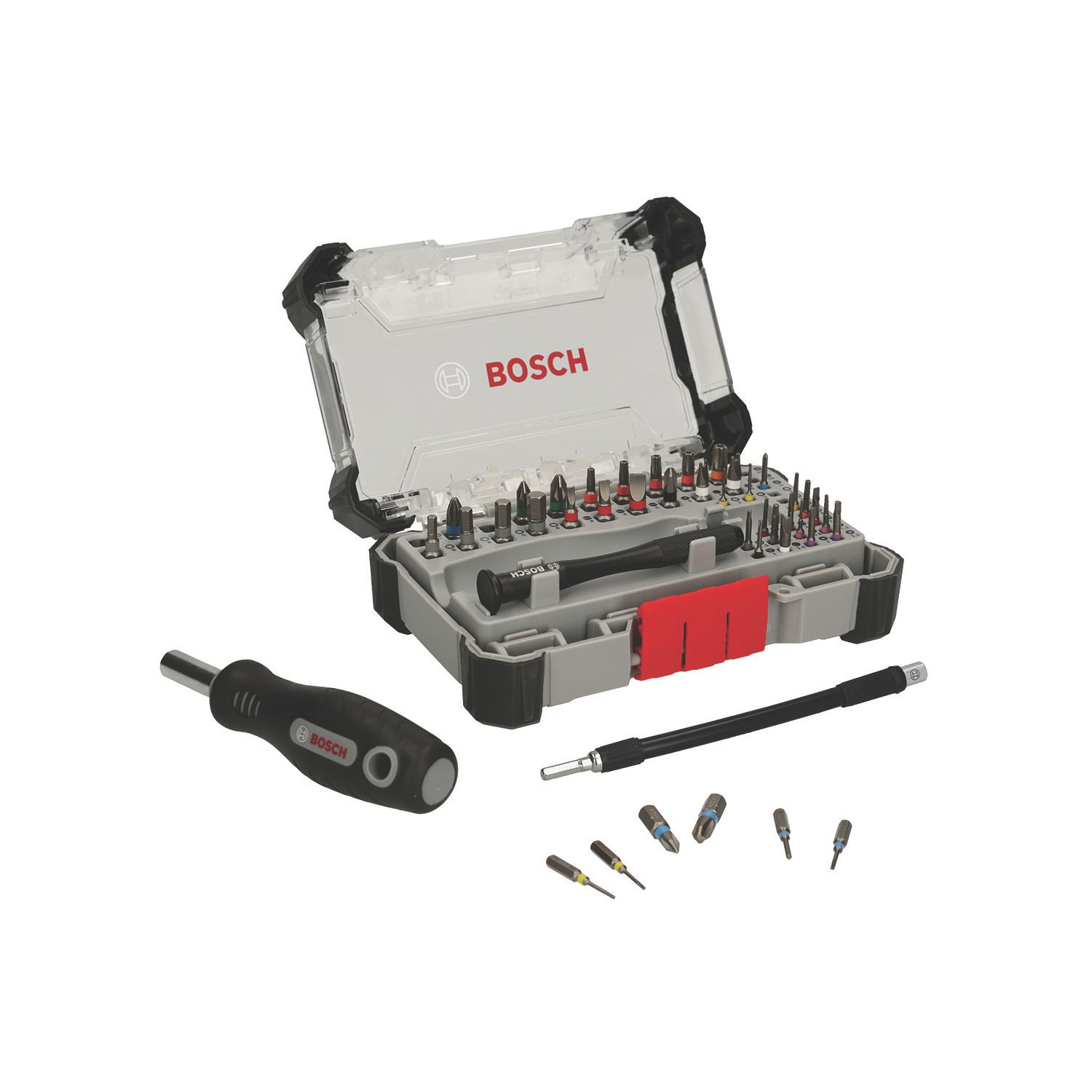 Bosch 1/4" Hex Shank Mixed Precision Screwdriver Bit Set 42 Pieces (607EH)