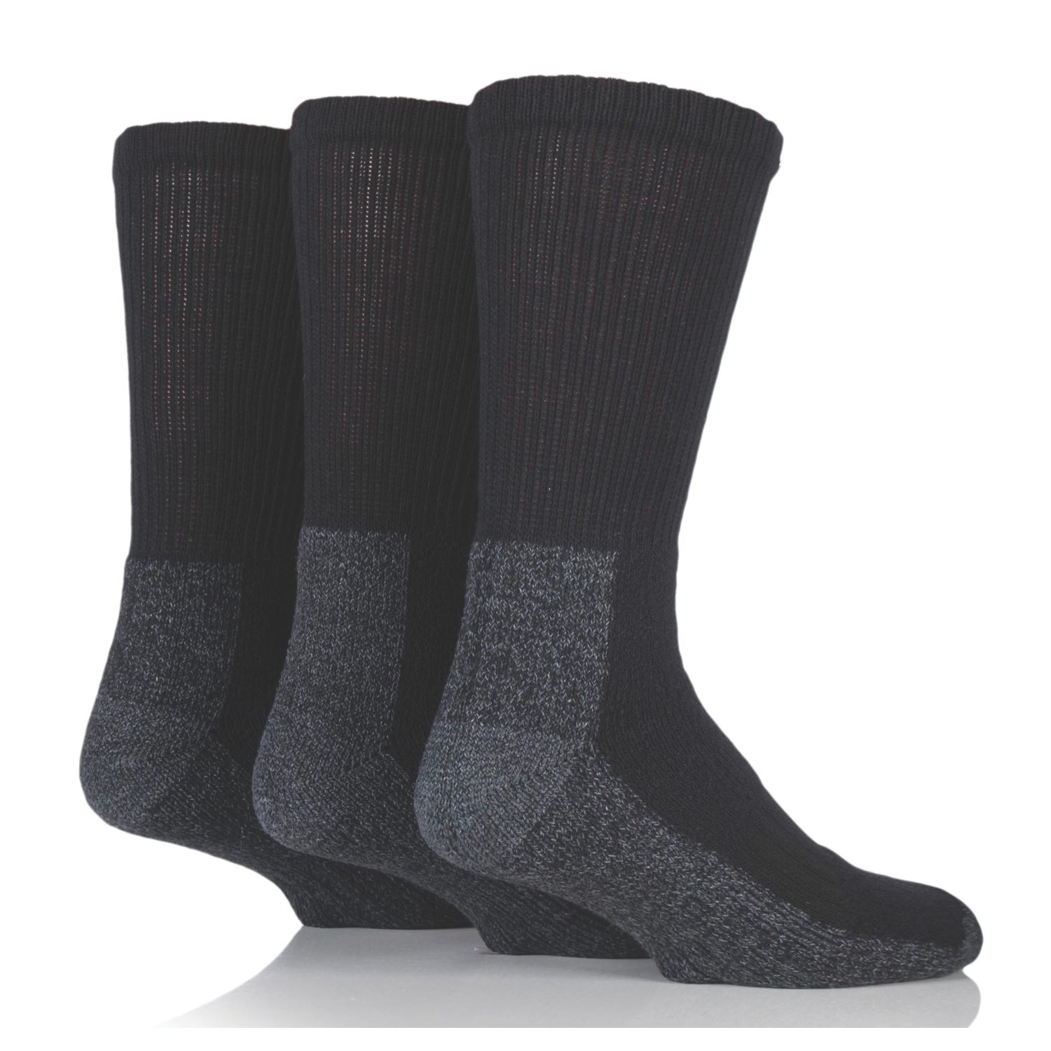 SockShop Heavy Duty Safety Boot Socks Black 4-8 3 Pairs (607PW)