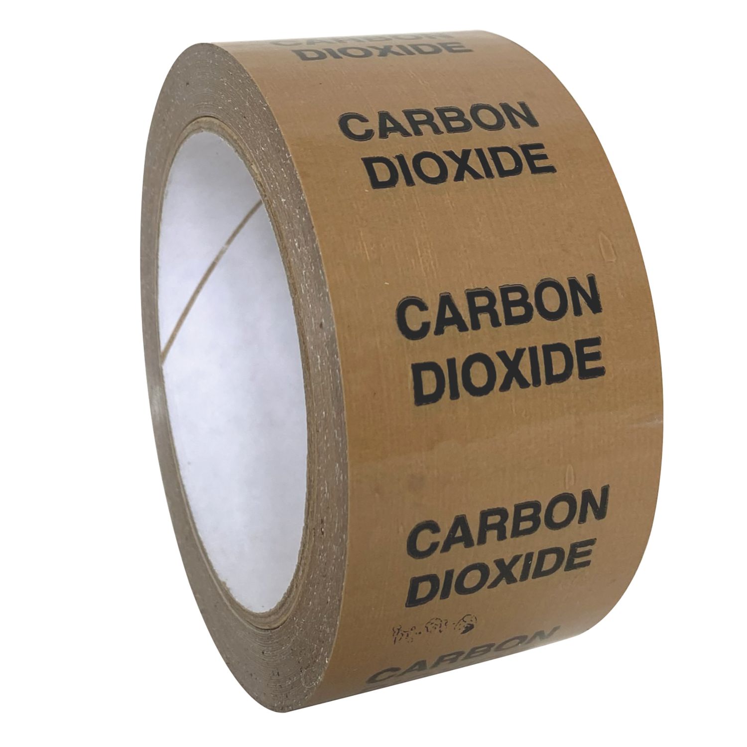 Essentials Carbon Dioxide Pipe Marking Tape Brown 33m x 50mm (607YU)