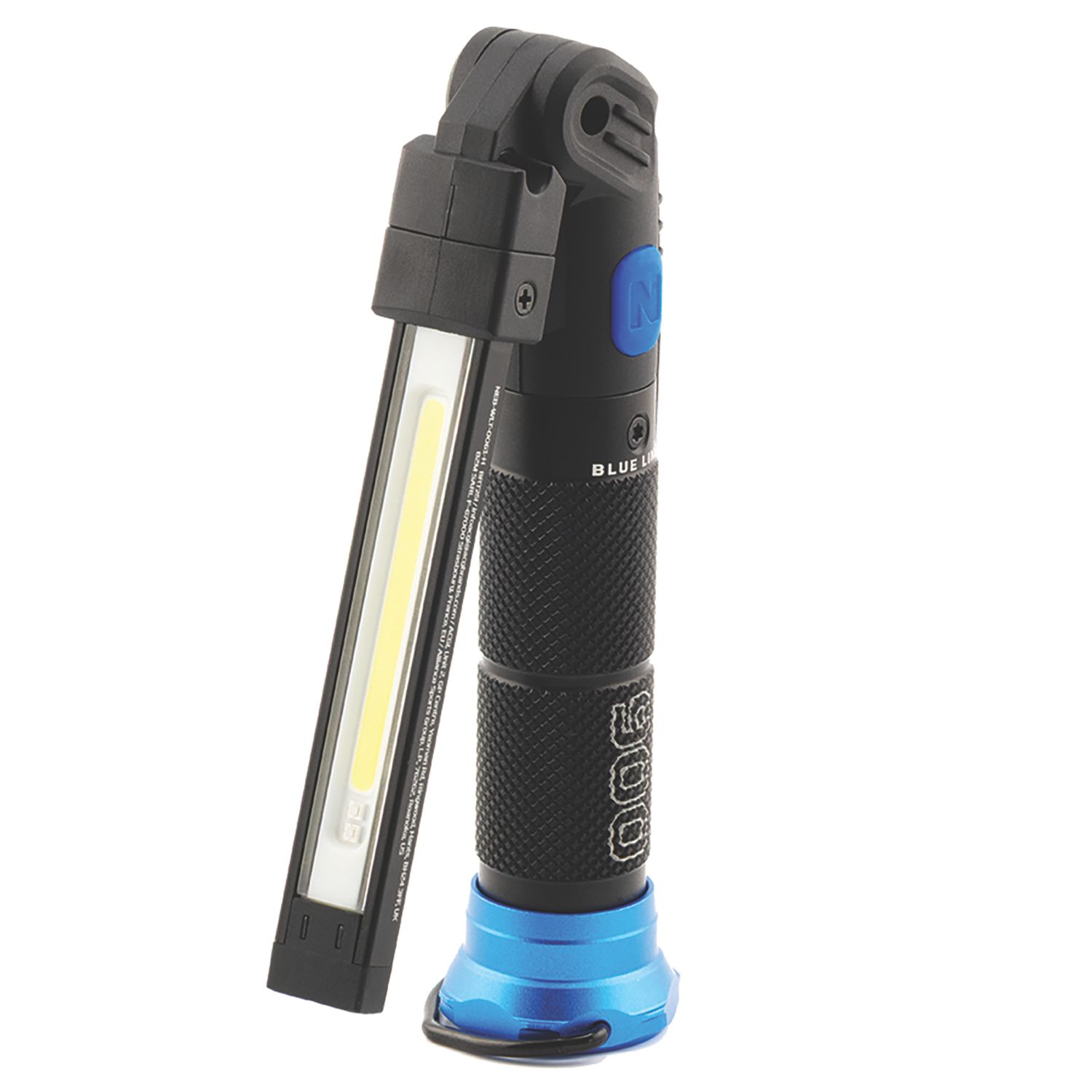 Nebo Blueline Rechargeable LED Handheld Inspection Flip Light Black 900lm (608AM)