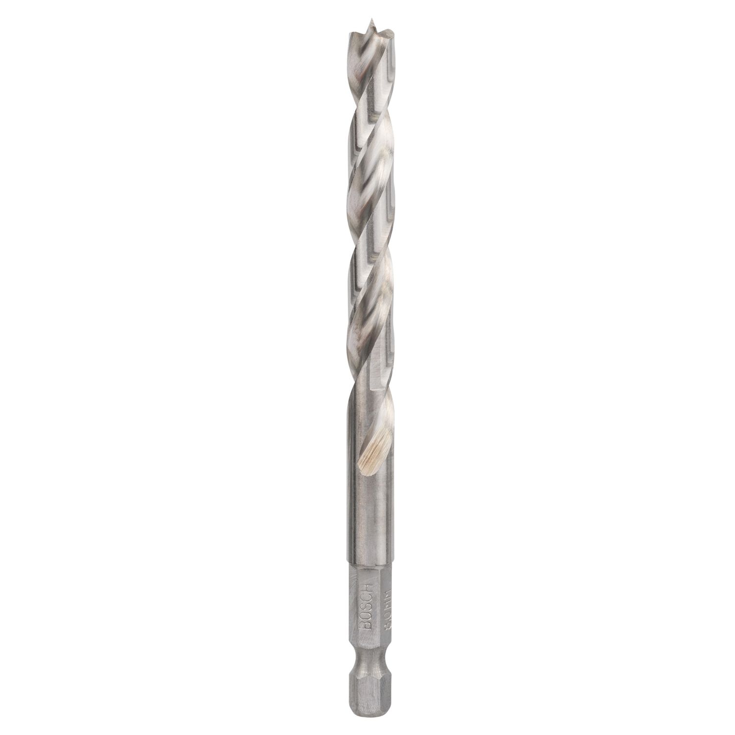 Bosch Hex Shank Double-Flute Brad Point Wood Drill Bit 8mm x 117mm (608FW)