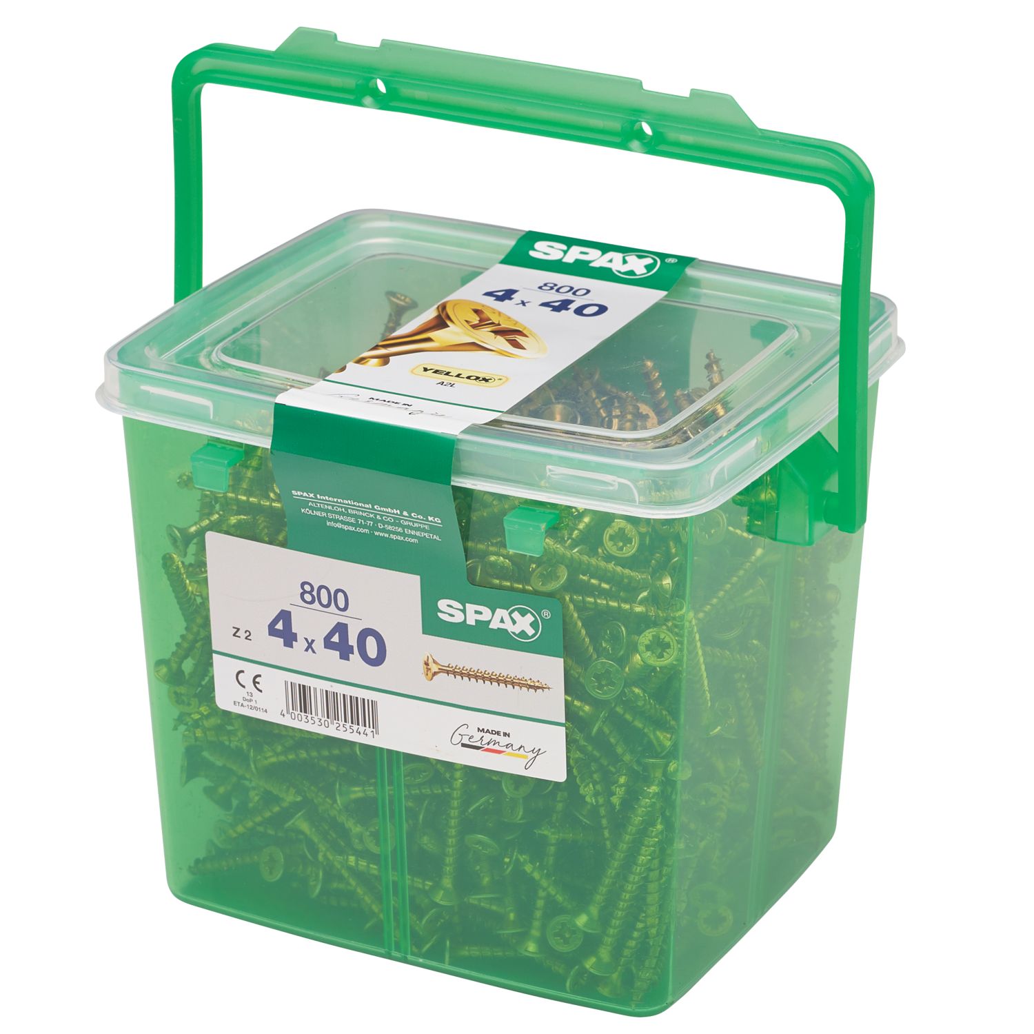 Spax PZ Countersunk Self Drilling Woodscrews 4mm x 40mm 800 Pack (608HT)