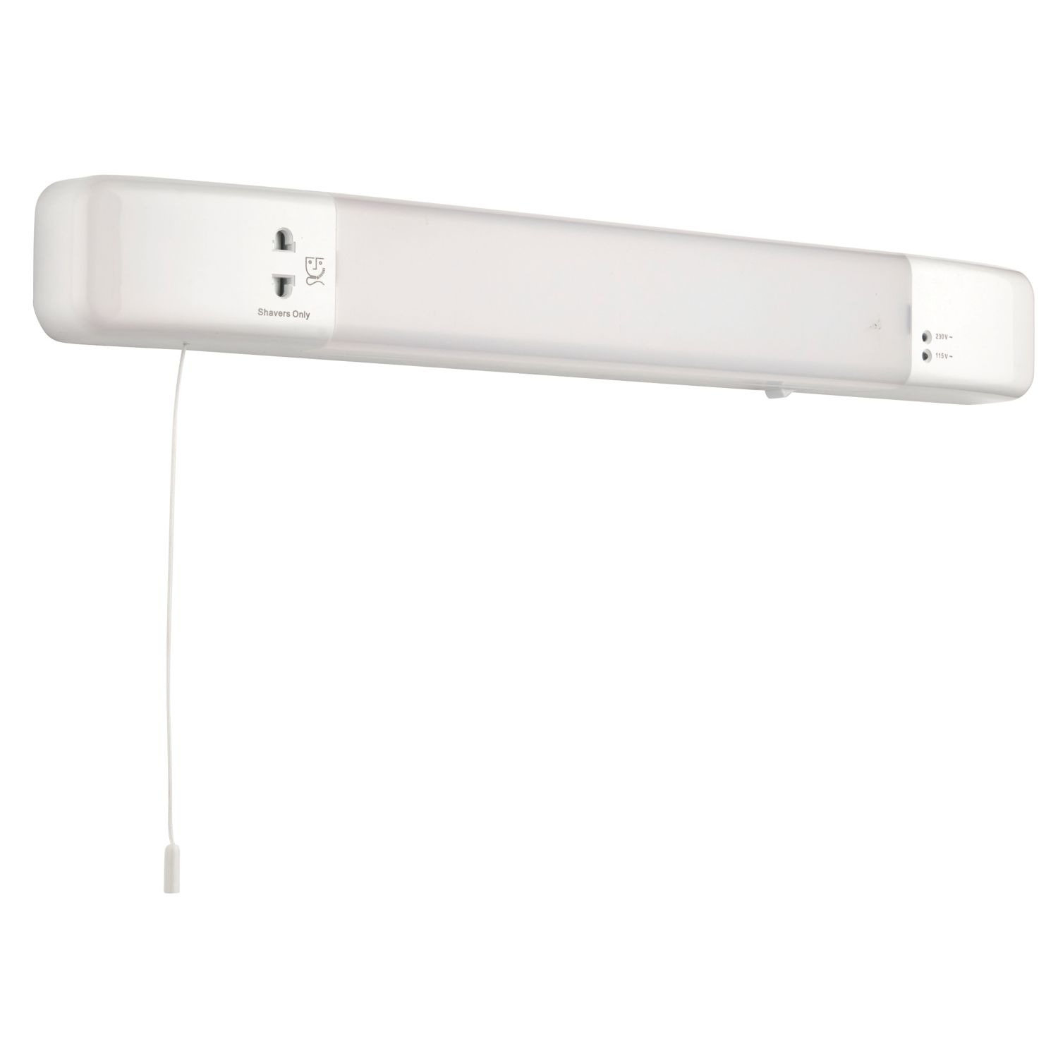 LAP Dual Voltage LED Shaver Light Gloss White 7W 480lm (608PP)