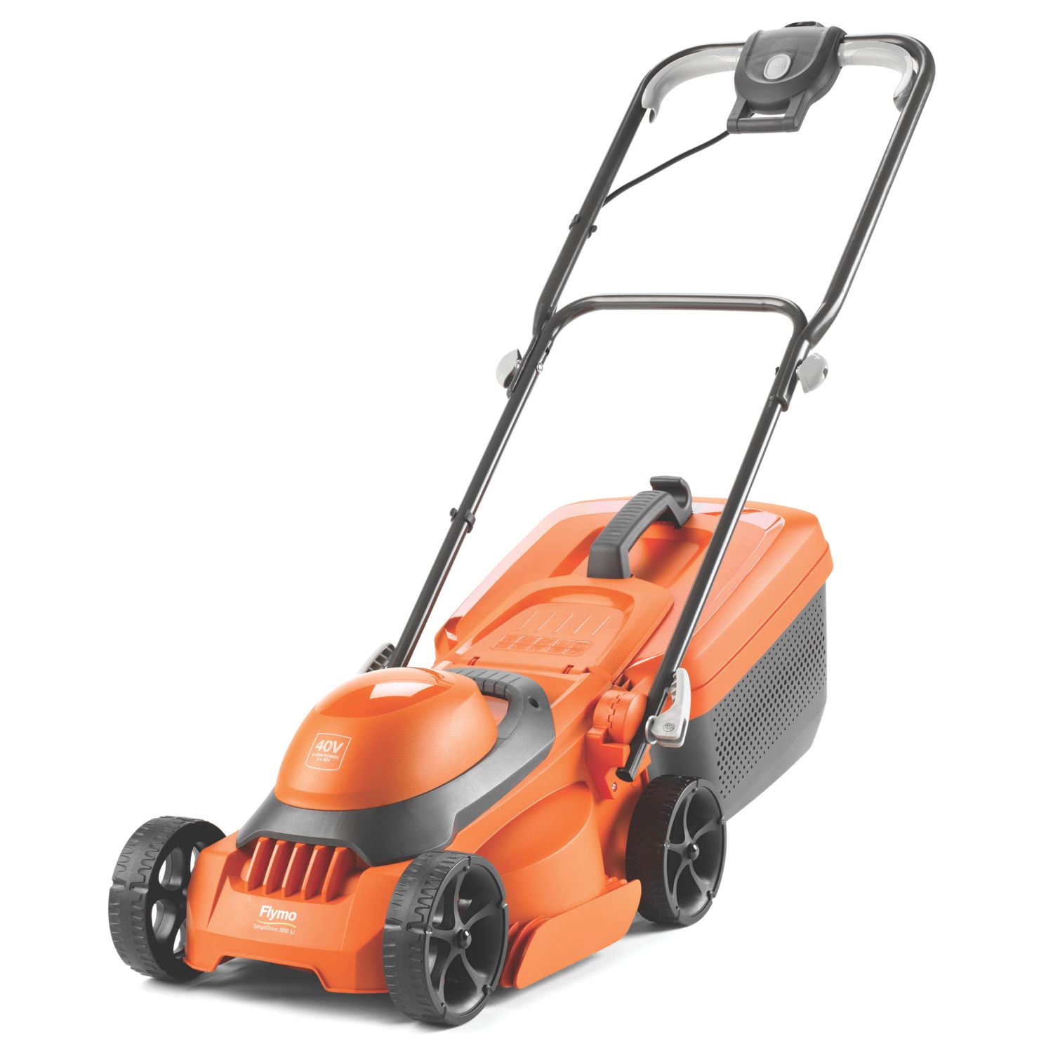 Flymo EasiStore 300R 40V 2 x 2.6Ah Li-Ion Power for All Brushless Cordless 30cm Rotary Lawn Mower (608RA)