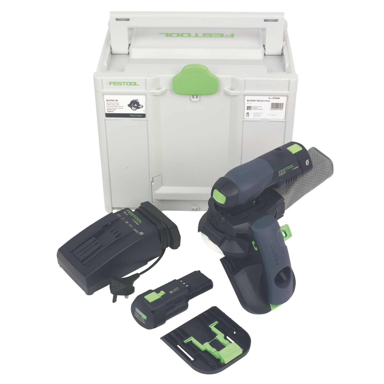 Festool ES-ETSC 125 3.0 I-Plus 125mm 18V 2 x 3.0Ah Li-Ion Brushless Cordless Edge Sander (610HN)