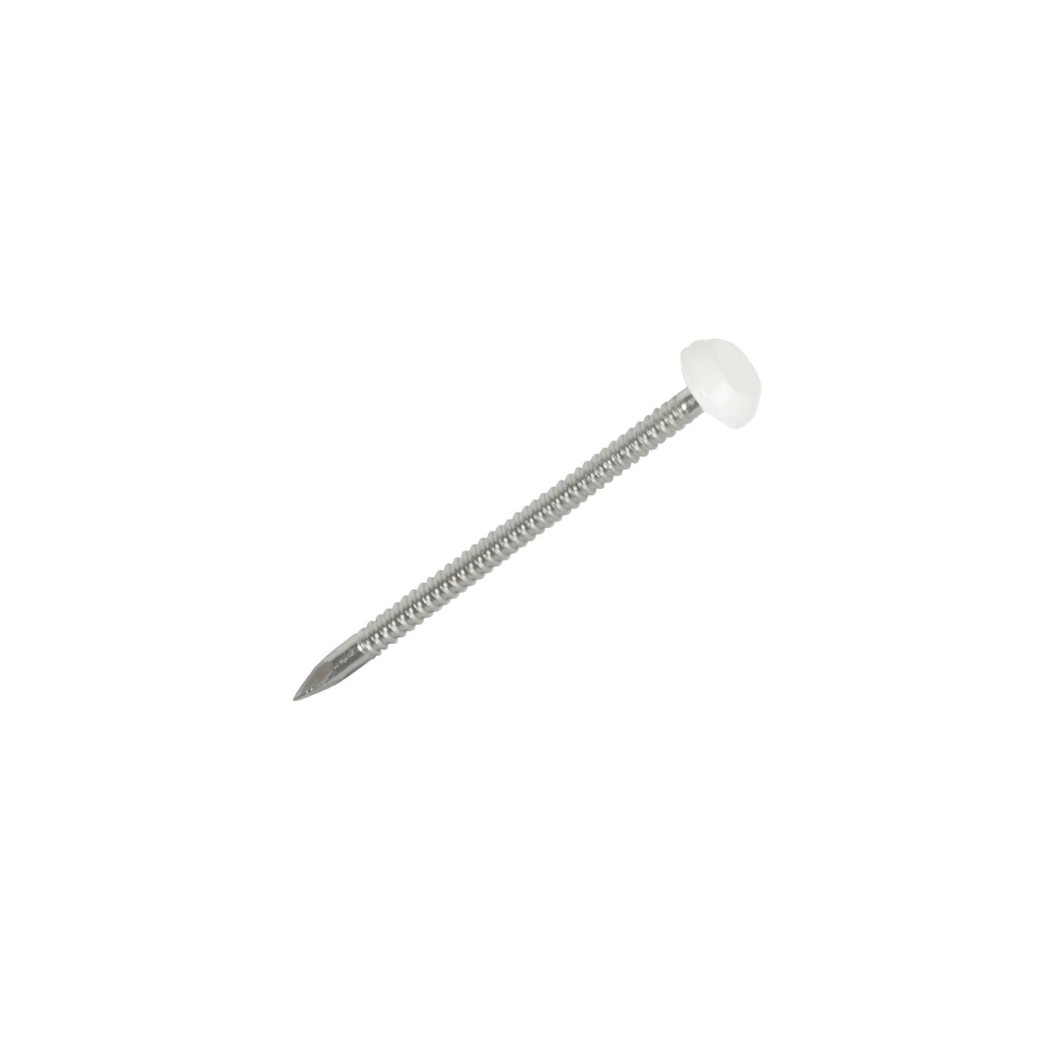 uPVC Nails White Head A4 Stainless Steel Shank 2mm x 40mm 250 Pack (61221)