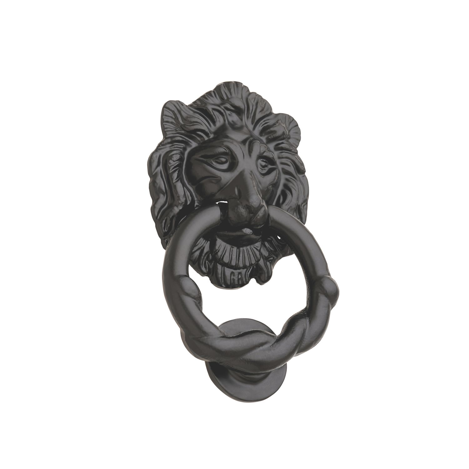 Hardware Solutions Door Knocker Lion Head Matt Black 95mm x 155mm (612KK)