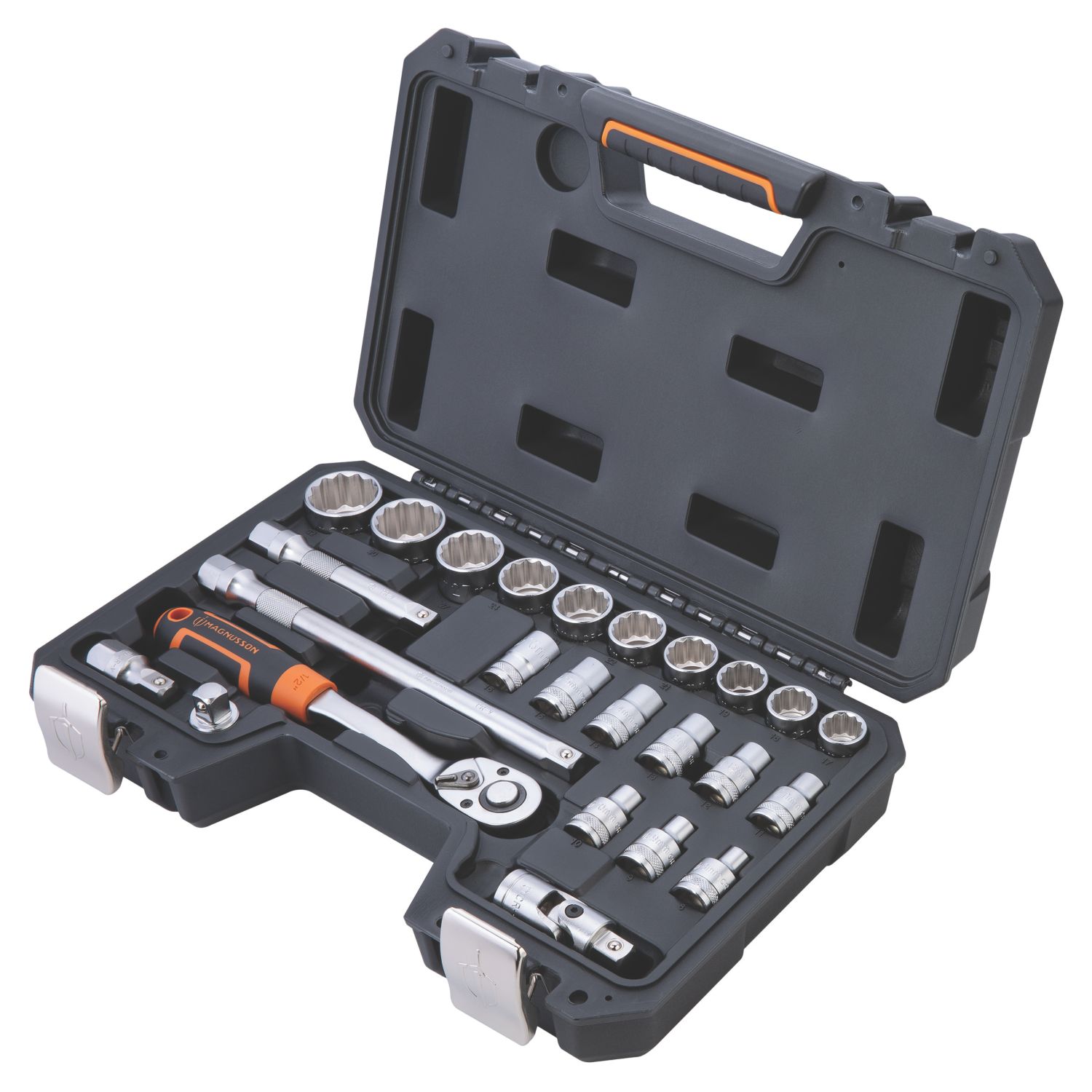 Magnusson 1/2" Drive 12-Point Socket Set 25 Pieces (612XX)
