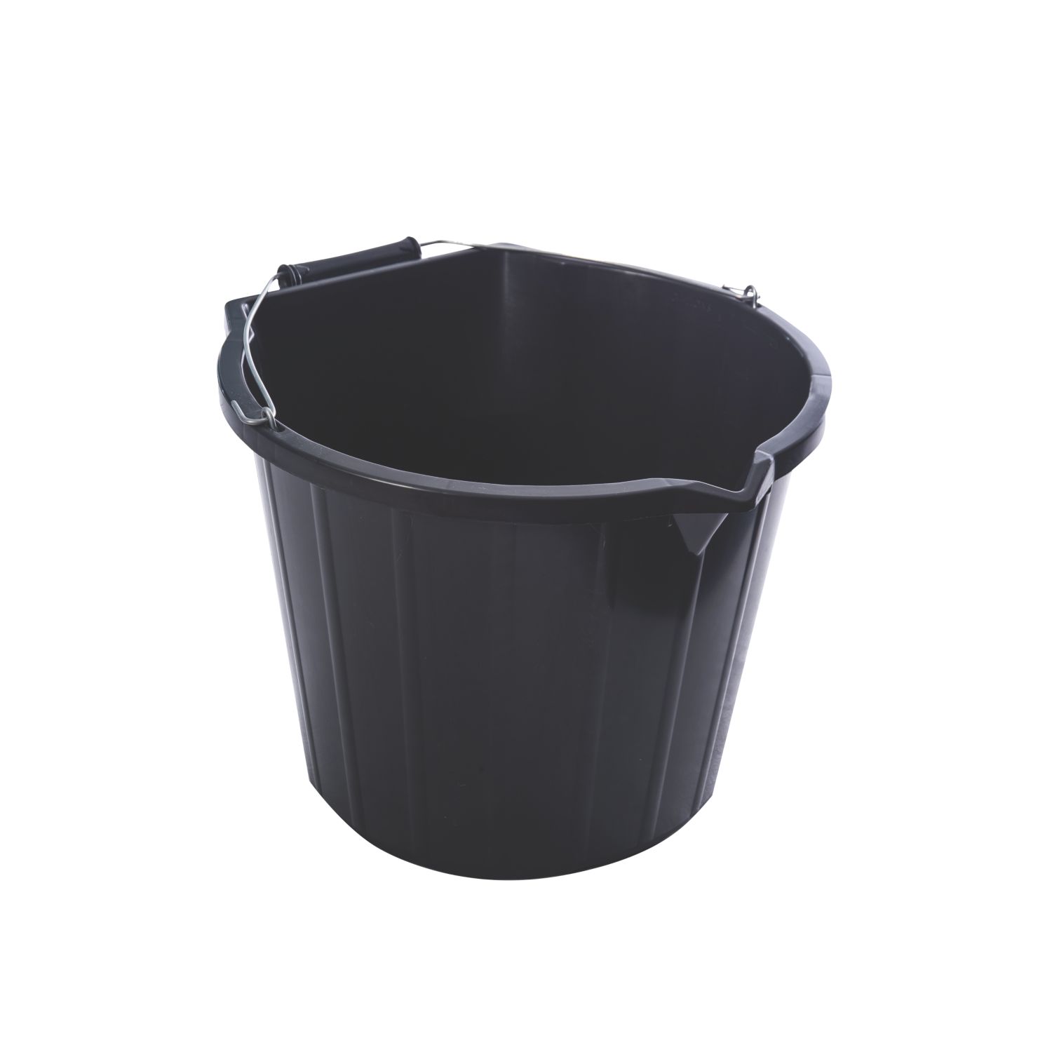Plastic Pour & Scoop Buckets Black 14Ltr 3 Pack (6130P)