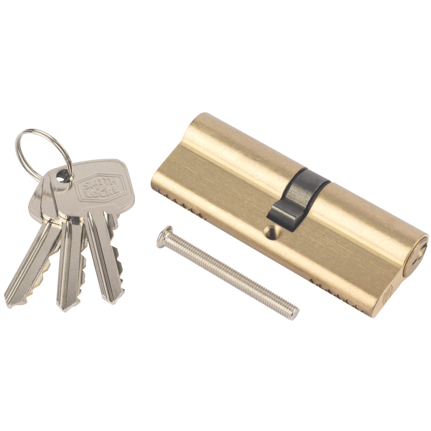 Smith & Locke 6-Pin Euro Cylinder 40-40 (80mm) Brass (6134X)