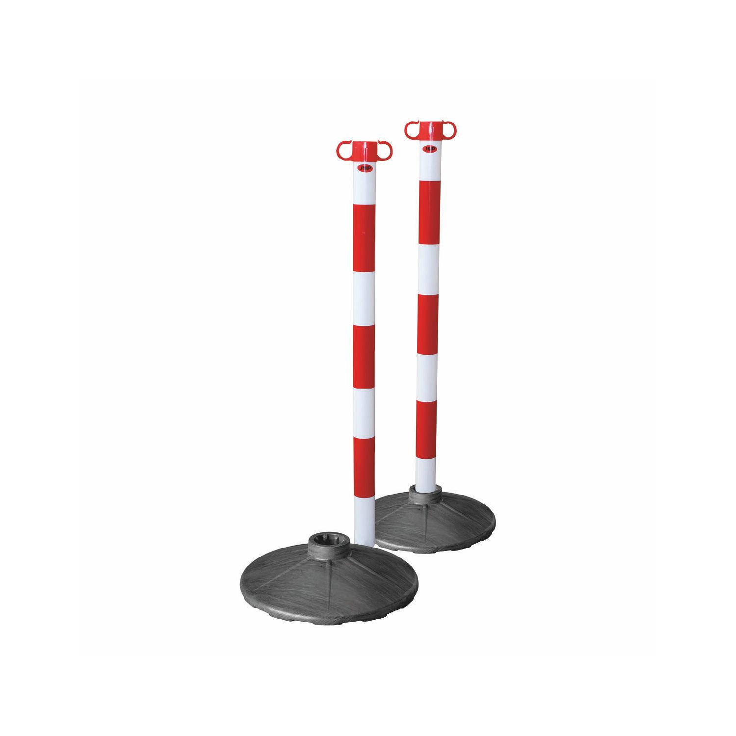 JSP Barrier Chain Support Posts & Bases Red/White 101mm 2 Pack (61612)