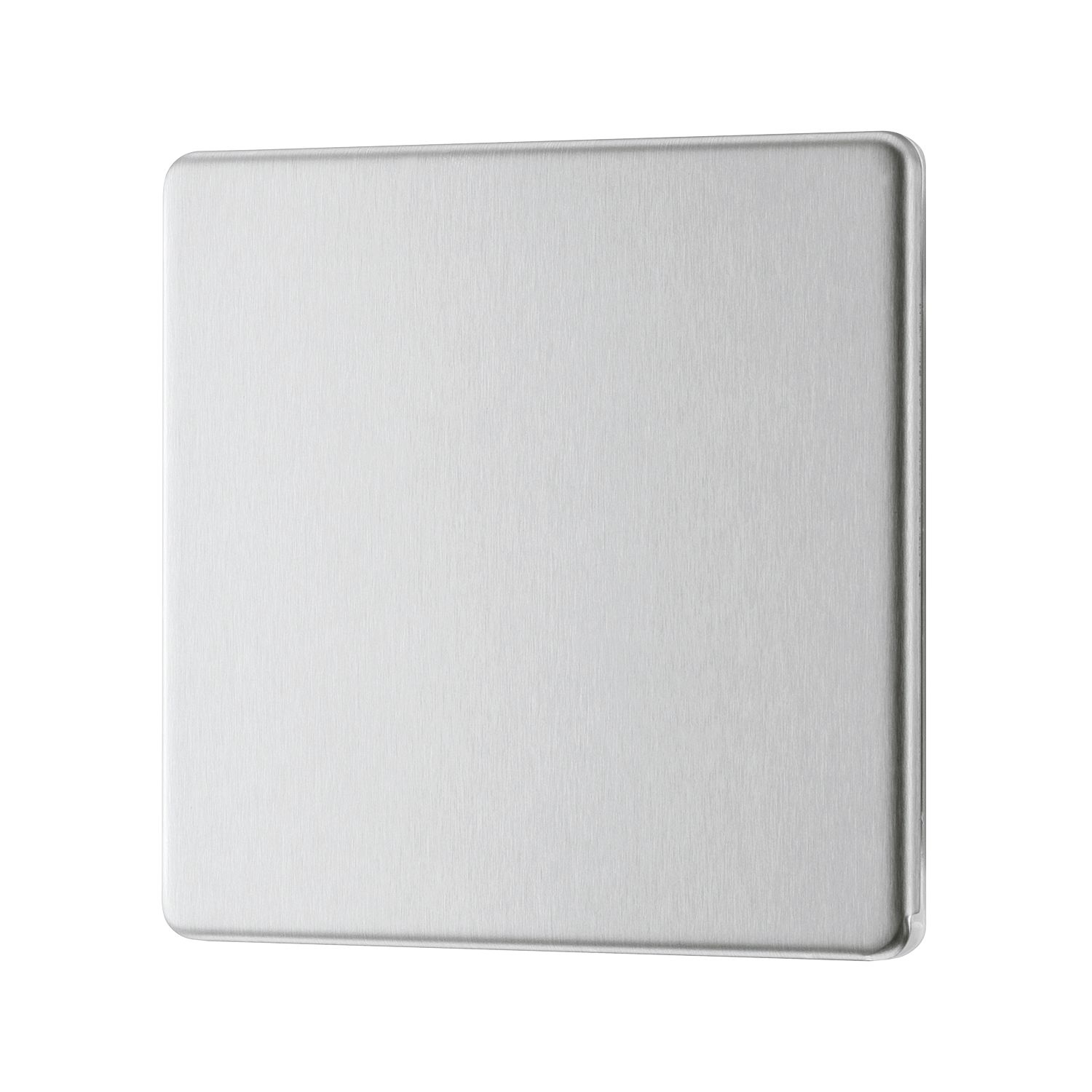 LAP 1-Gang Blanking Plate Brushed Stainless Steel (616KJ)