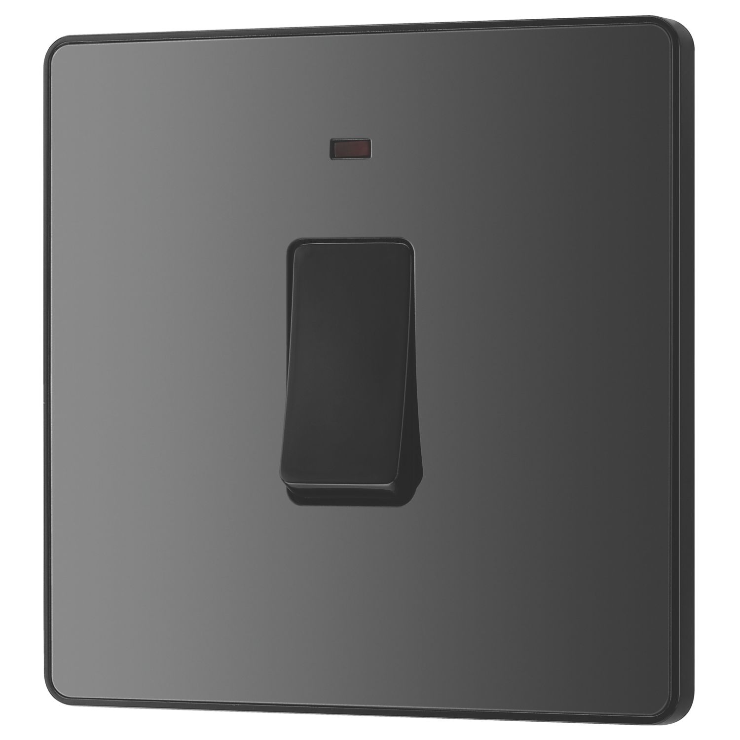 British General Evolve 20A 1-Gang DP Control Switch Black Chrome with LED (618PY)