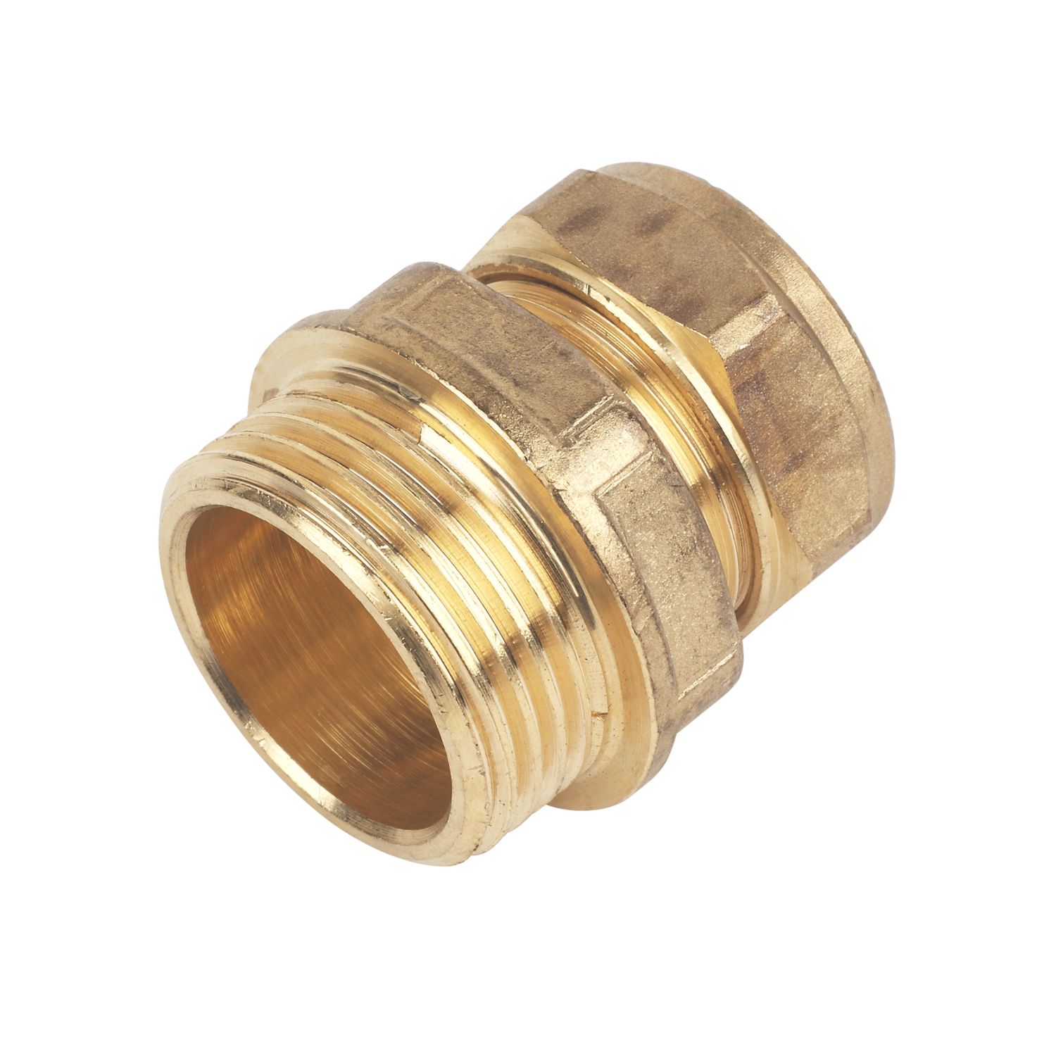 Flomasta Brass Compression Adapting Male Coupler 22mm x 1" (61955)