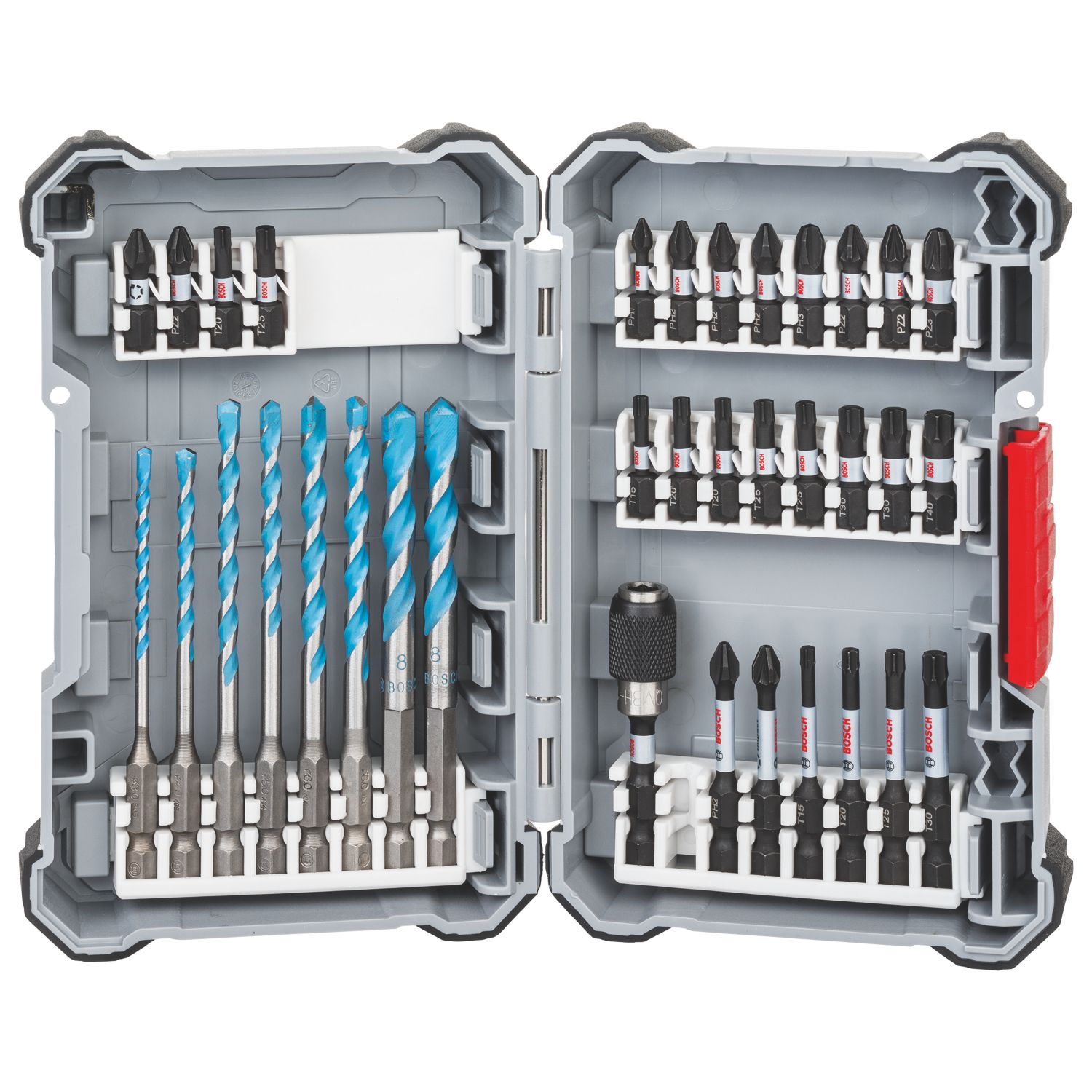 Bosch Pick & Click Multi-Material Bit Set 35 Pieces (619FV)