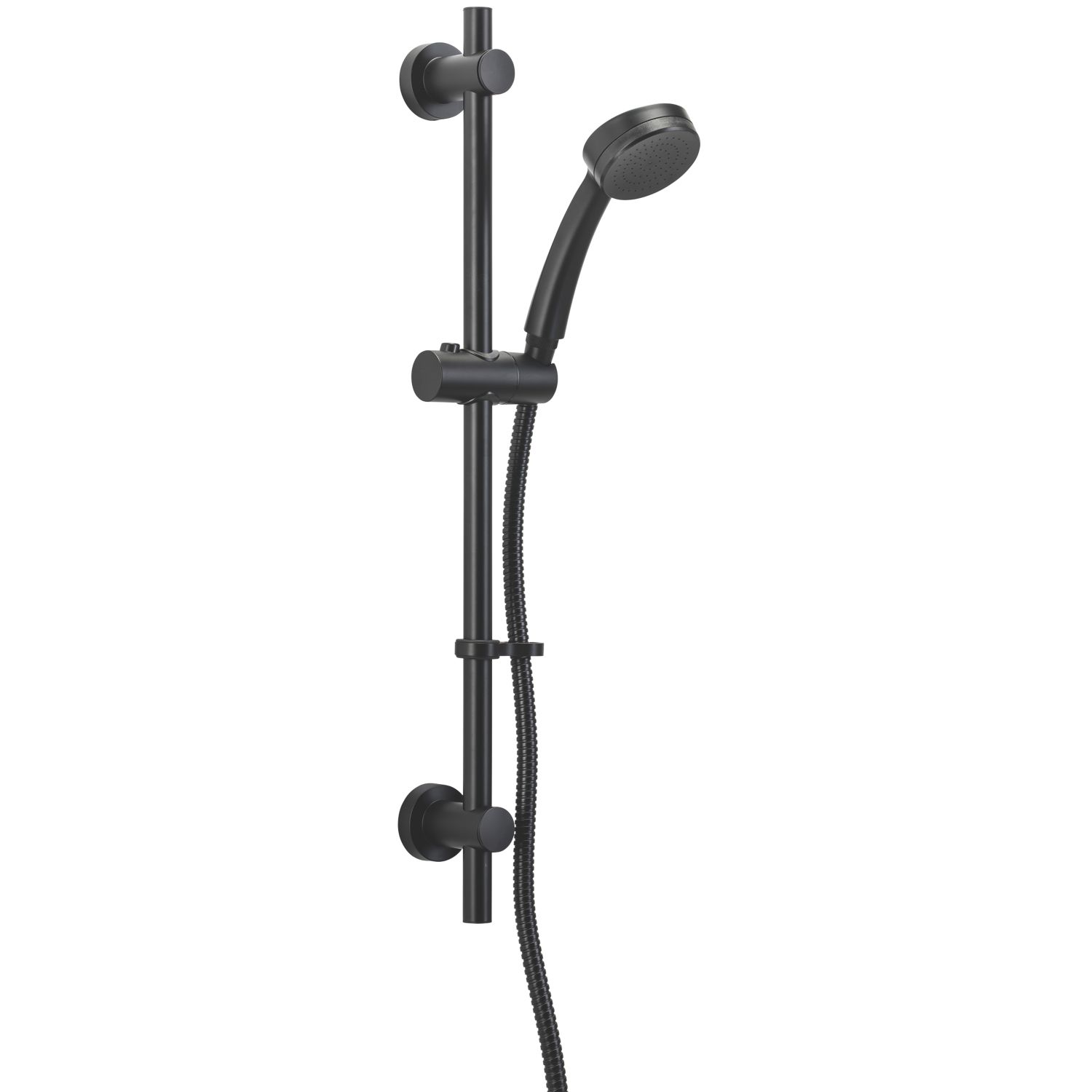Croydex Pressure Boost One Function Shower Set Matt Black (619KK)