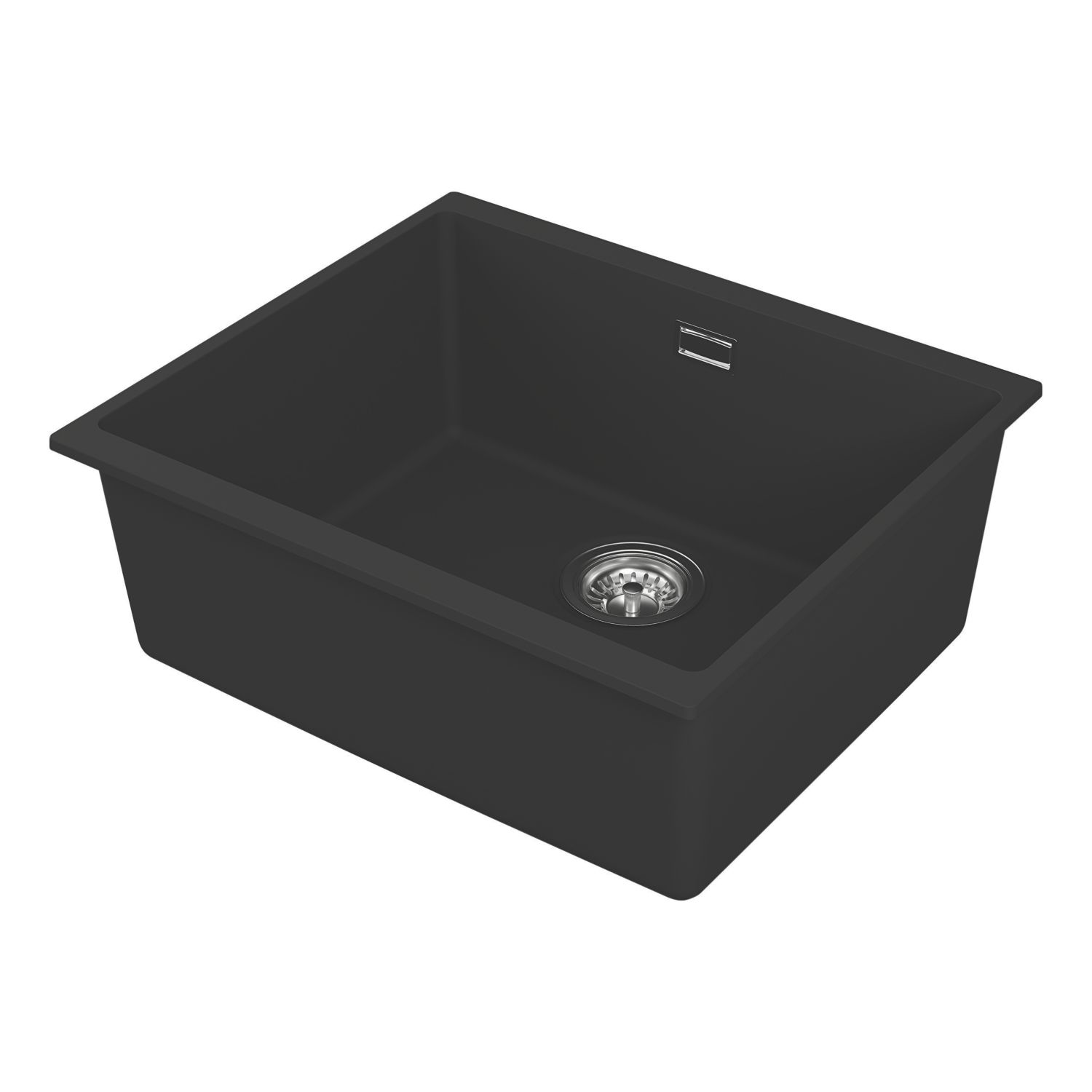 Carysil EN500-BK 1 Bowl Granite Composite Kitchen Sink Black 530mm x 460mm (619RE)