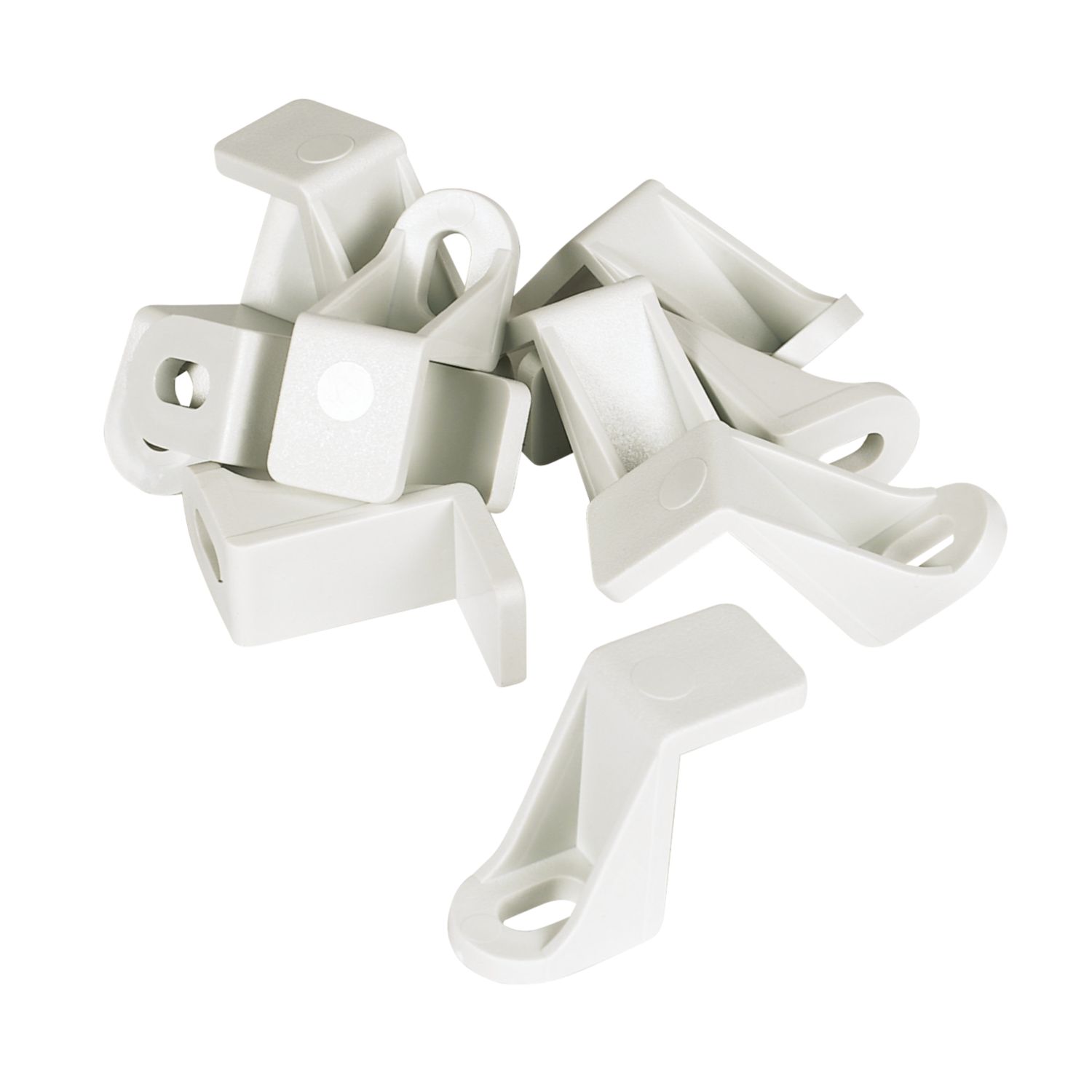 Manrose Rectangular Flat Channel Support Clips White 225mm 10 Pack (62024)