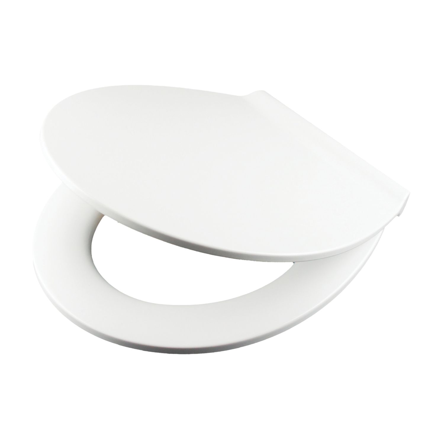 Swirl Soft-Close with Quick-Release Slimline Toilet Seat Stainless Steel & Plastic White (621HA)